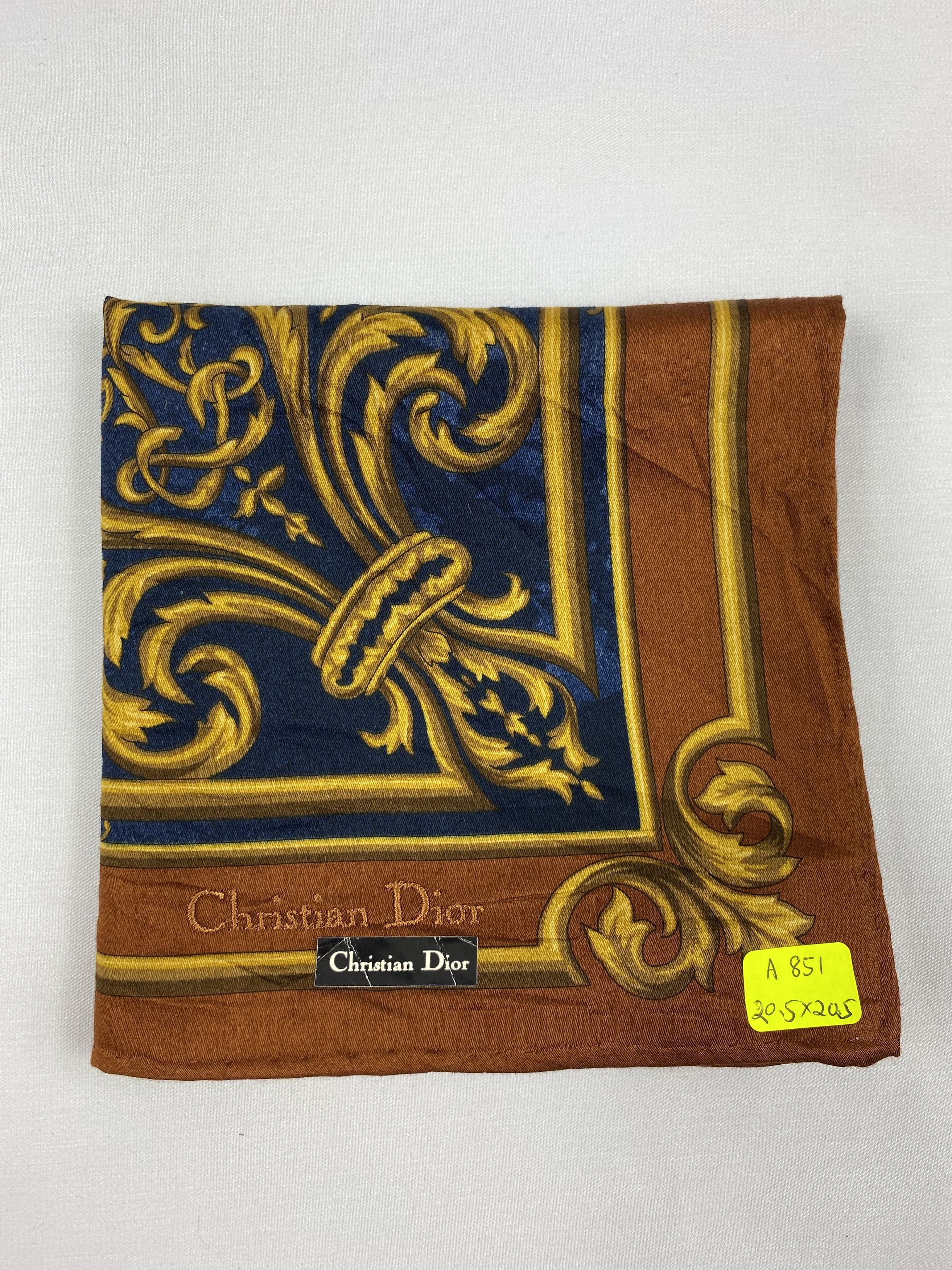 Vintage Christian Dior Handkerchief / Bandana / Neckerchief A851 Size ONE SIZE - 6 Thumbnail