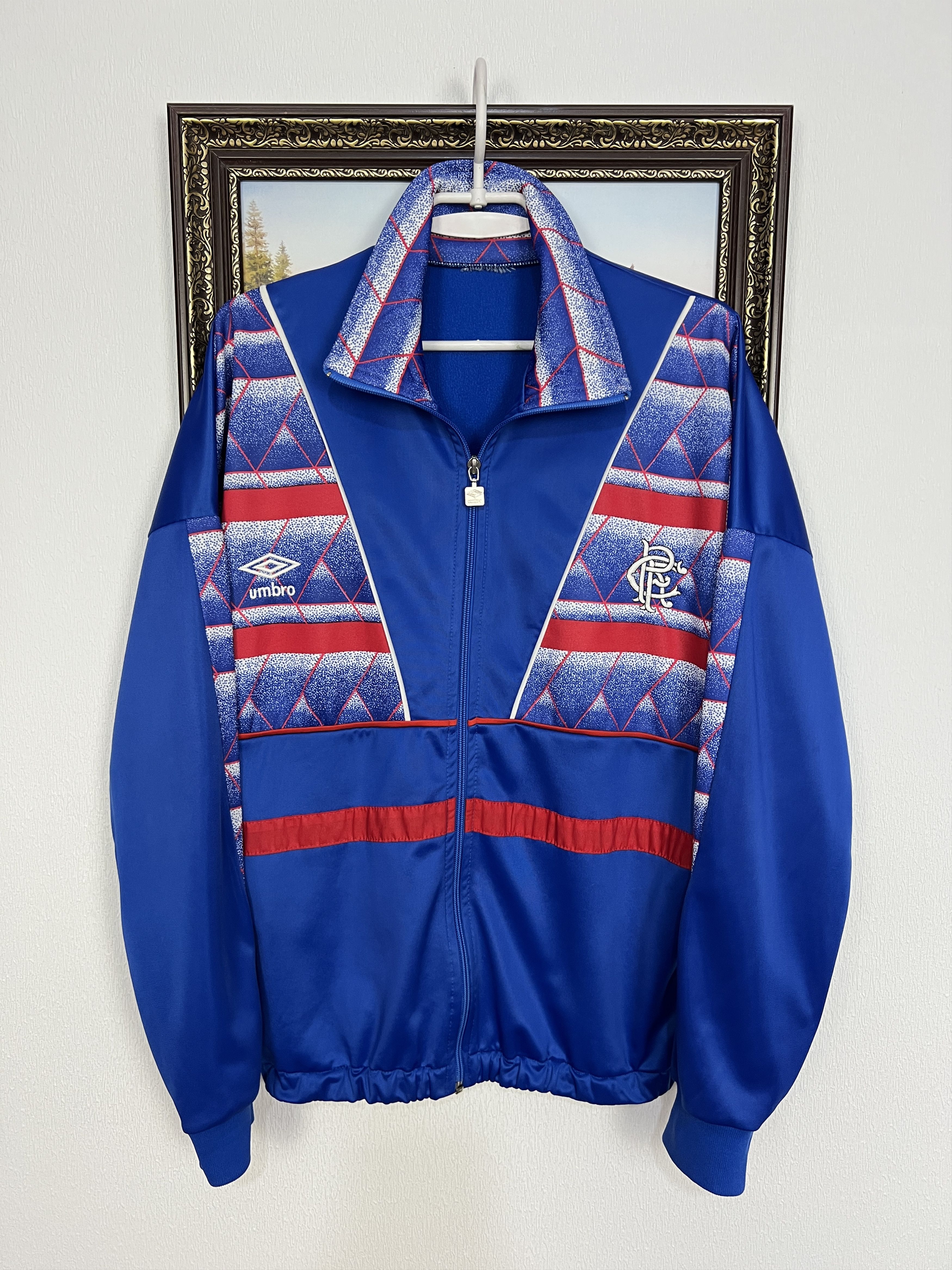 Umbro Vintage Glasgow Rangers Football Jacket Soccer Track Top Size US L / EU 52-54 / 3 - 1 Thumbnail
