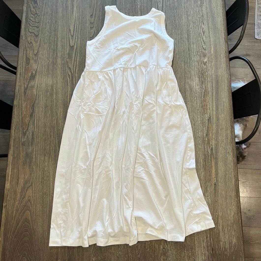 Other A New Day Midi Dress Sleeveless Side Pockets White Size L Size L / US 10 / IT 46 - 1 Thumbnail