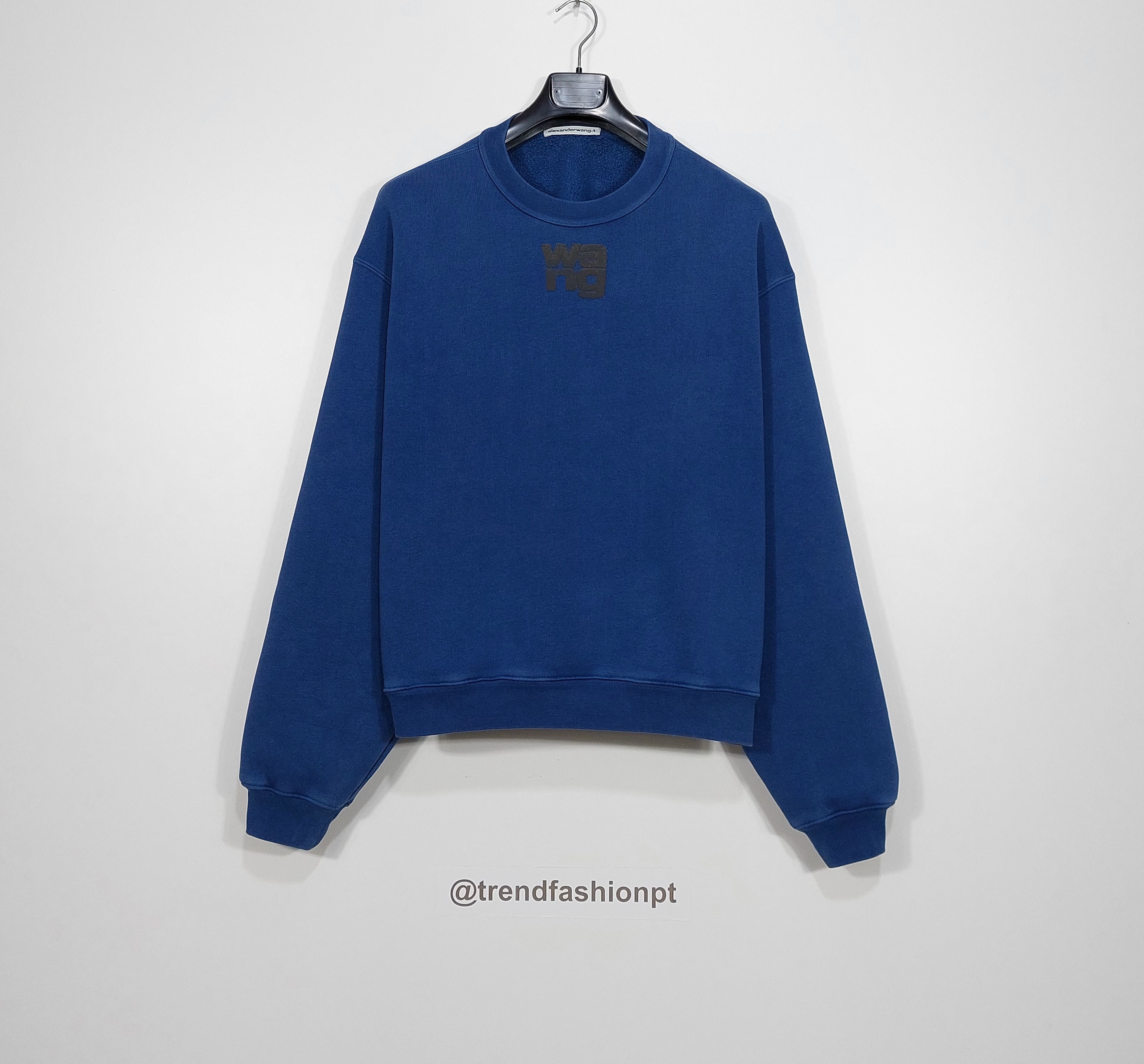Alexander Wang puff logo cropped sweatshirt - navy XL Size XL / US 12-14 / IT 48-50 - 1 Thumbnail
