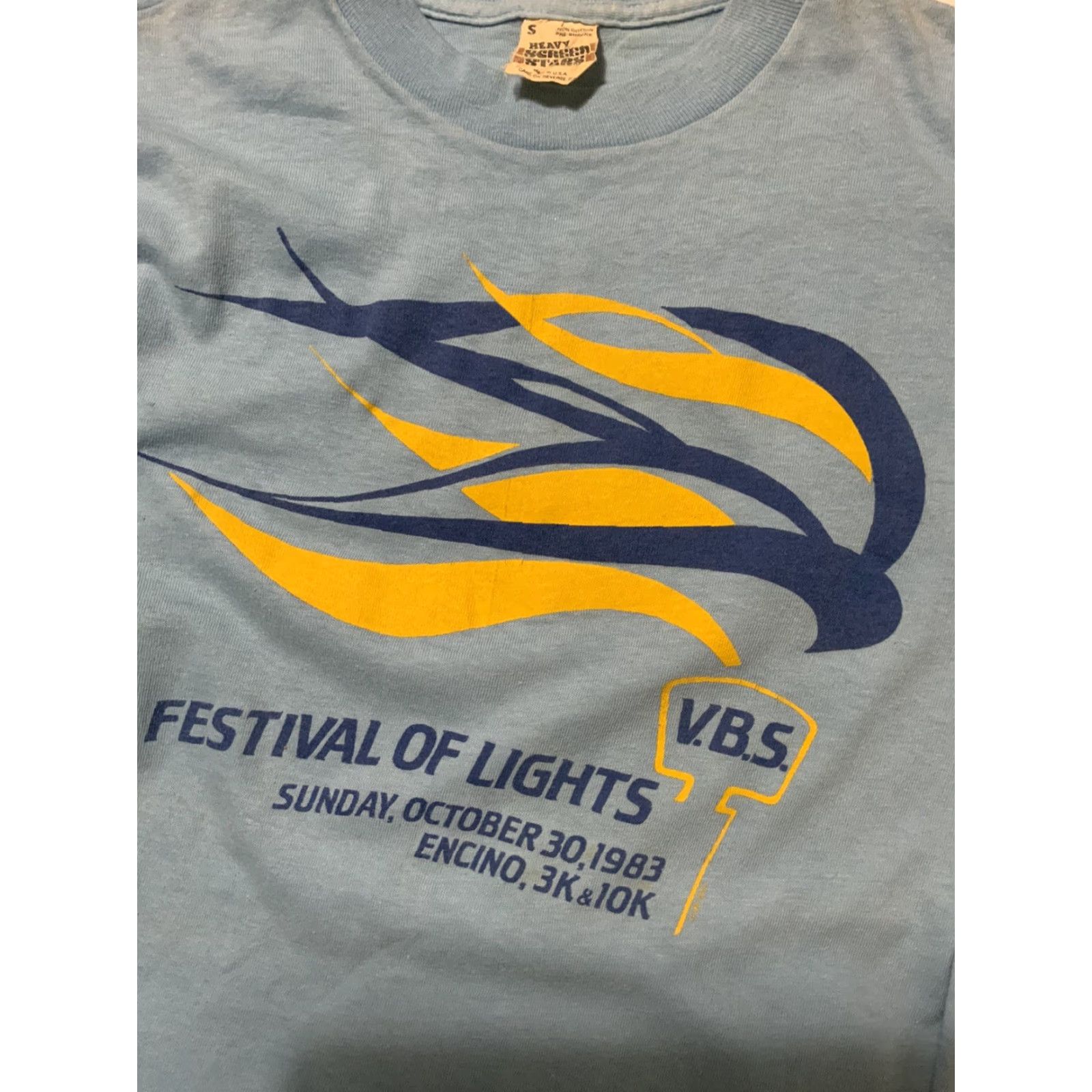 Vintage VTG 1983 Screen Stars Encino Festival Of Lights Marathon Single Stitch T-Shirt S Blue Mens? No gender specified. Size US S / EU 44-46 / 1 - 6 Thumbnail