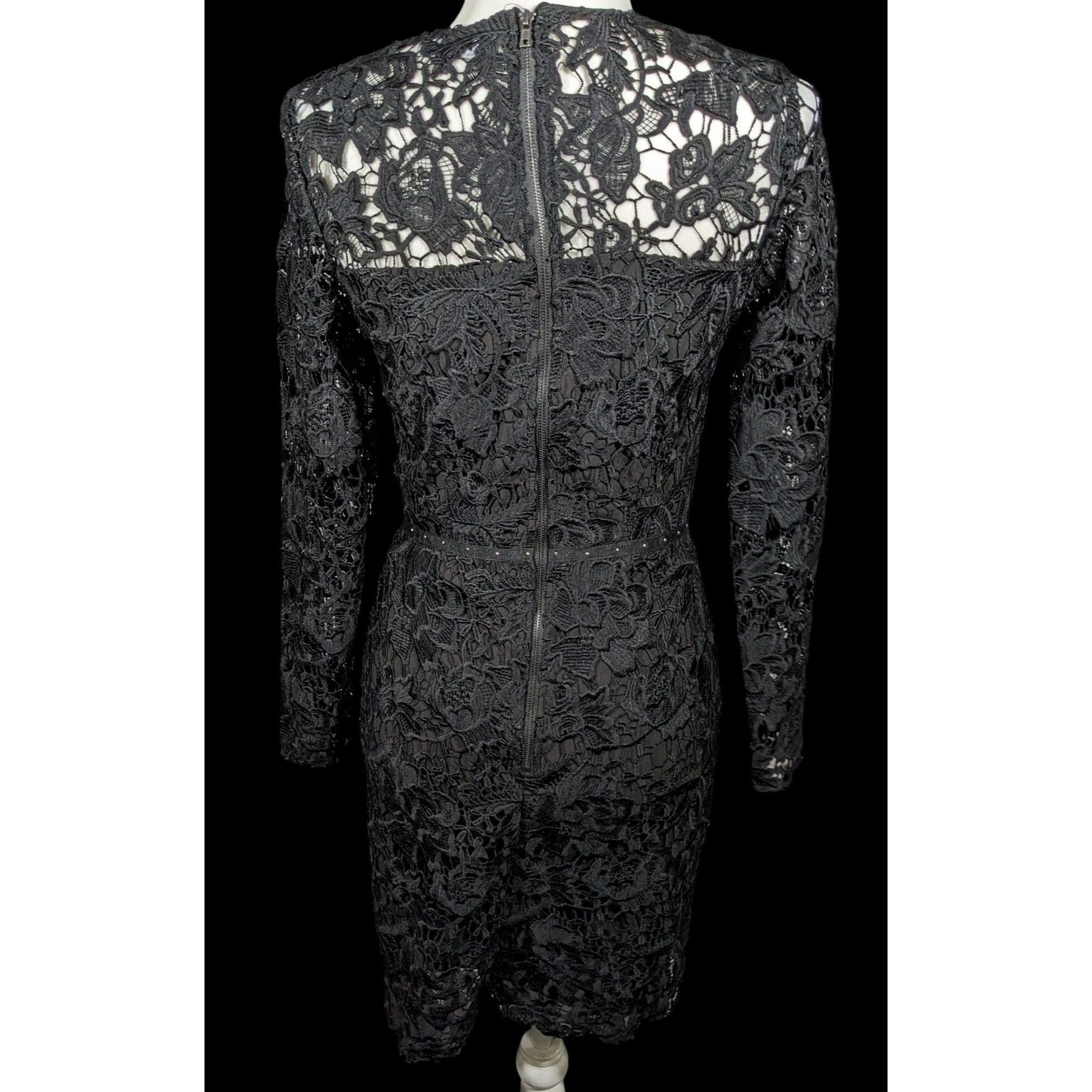 Sam Edelman Sam Edelson Gothic Black Lace Midi Dress Size 0 Size XS / US 0-2 / IT 36-38 - 8 Thumbnail