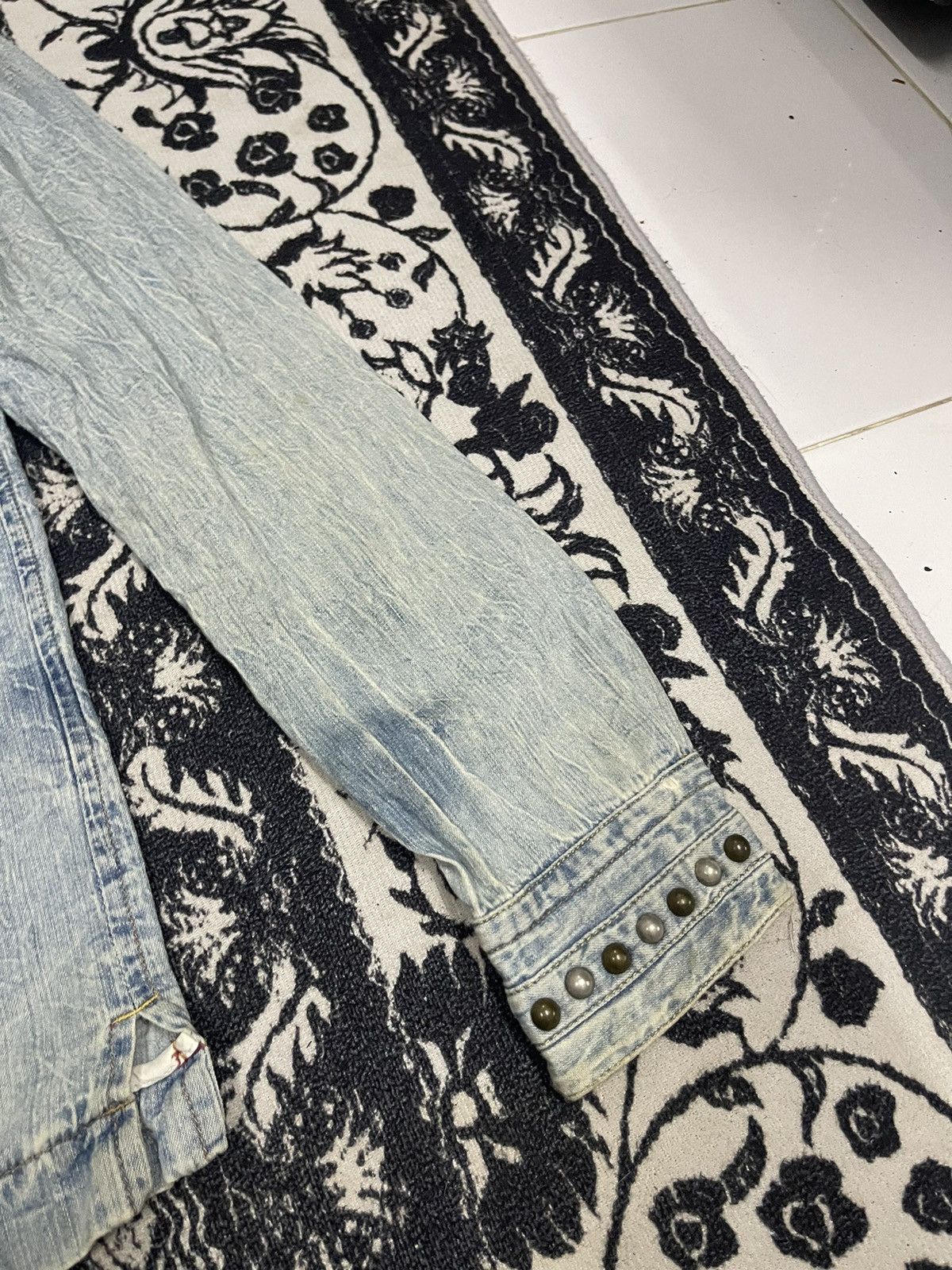 Japanese Brand 2000s KMRII INSPIRED STUDDED DENIM BUTTON UP DISTRESSED Size US S / EU 44-46 / 1 - 6 Thumbnail