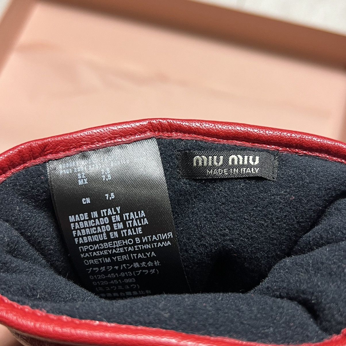 Miu Miu miu miu moto leather grove Size ONE SIZE - 5 Thumbnail