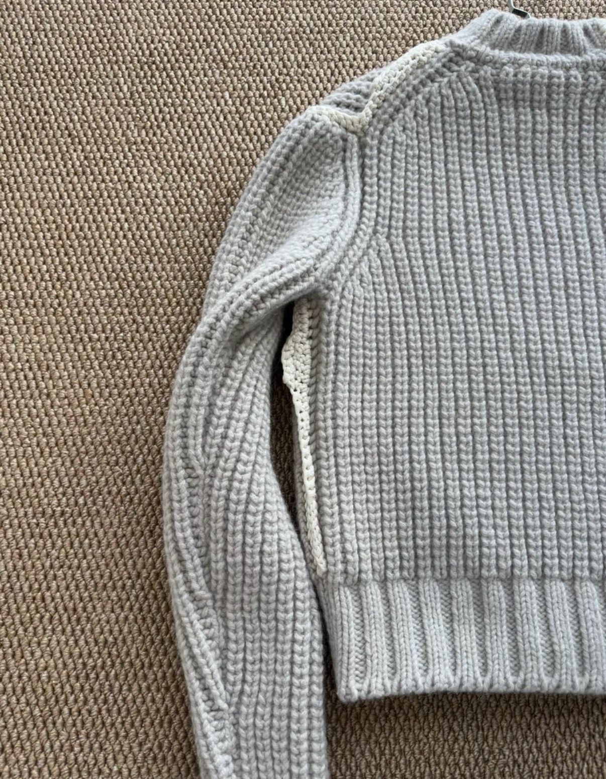 Jil Sander JIL SANDER Light Grey Ribbed Turtleneck Sweater K23 Size XS / US 0-2 / IT 36-38 - 6 Thumbnail