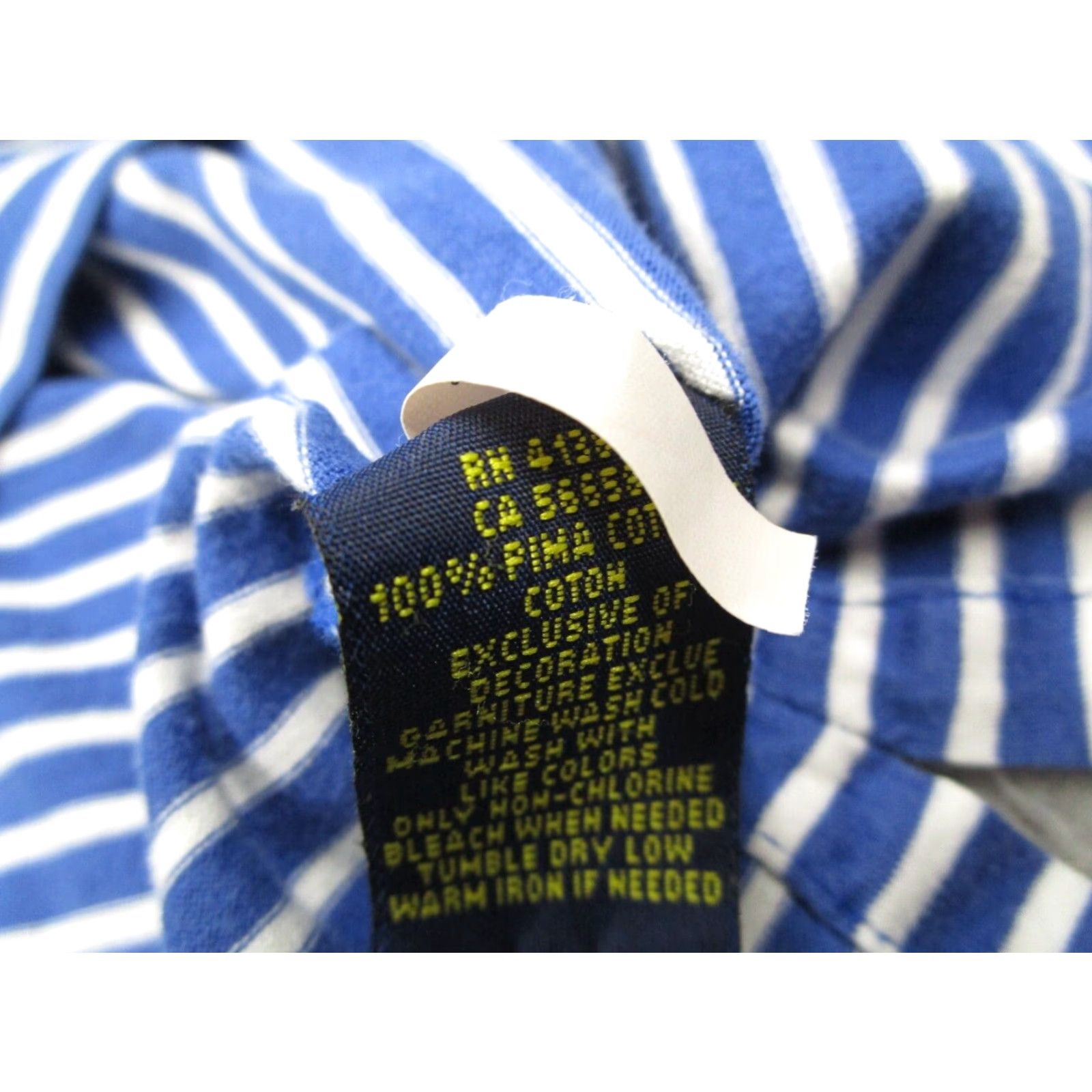 Polo Ralph Lauren Polo Ralph Lauren Mens Large Blue Striped Short Sleeve Polo Shirt Big Red Pony Size US L / EU 52-54 / 3 - 4 Thumbnail