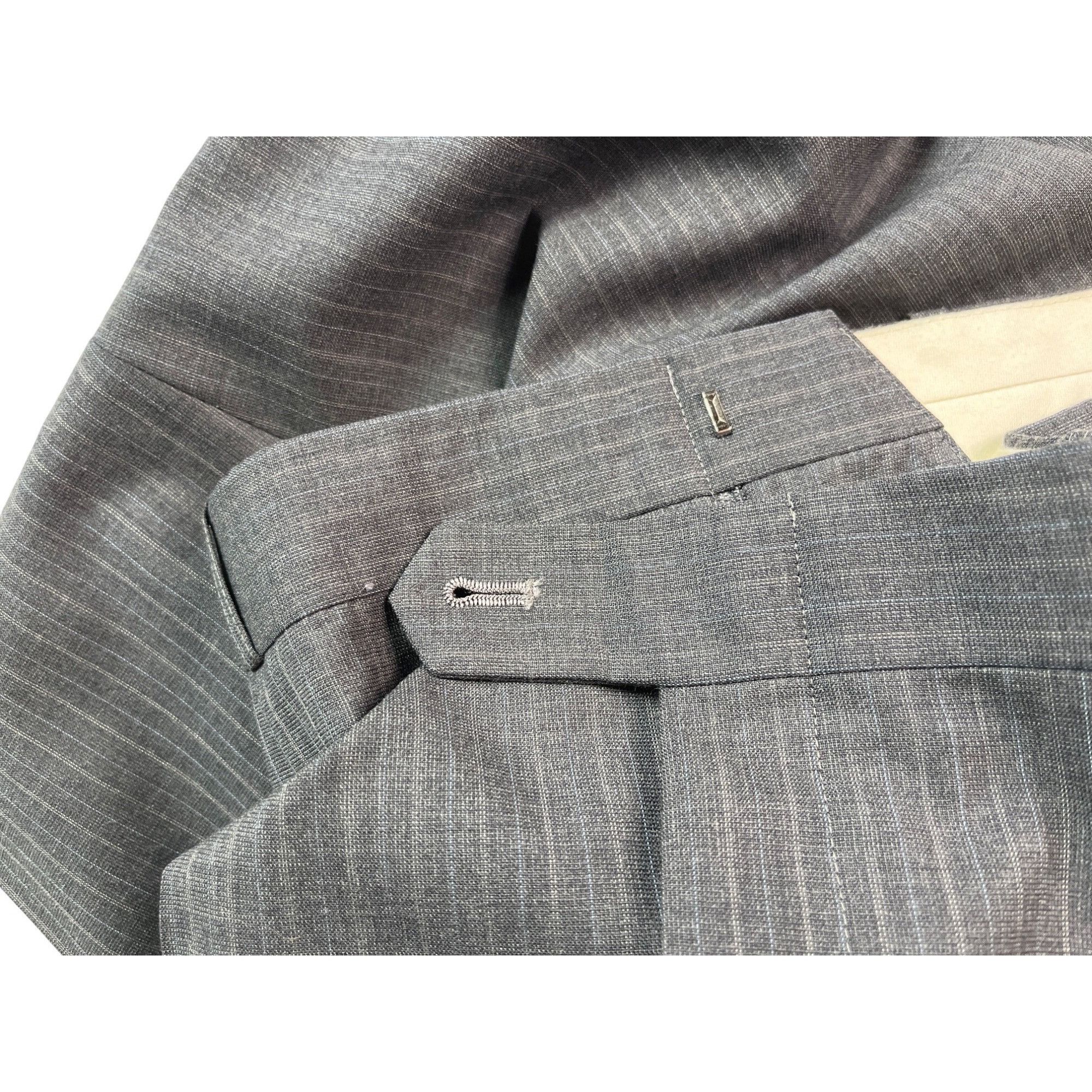 Other Mens Gray Pinstripe Two-Piece Suit 100% Wool Classic Fit Jac Size 44R - 13 Thumbnail
