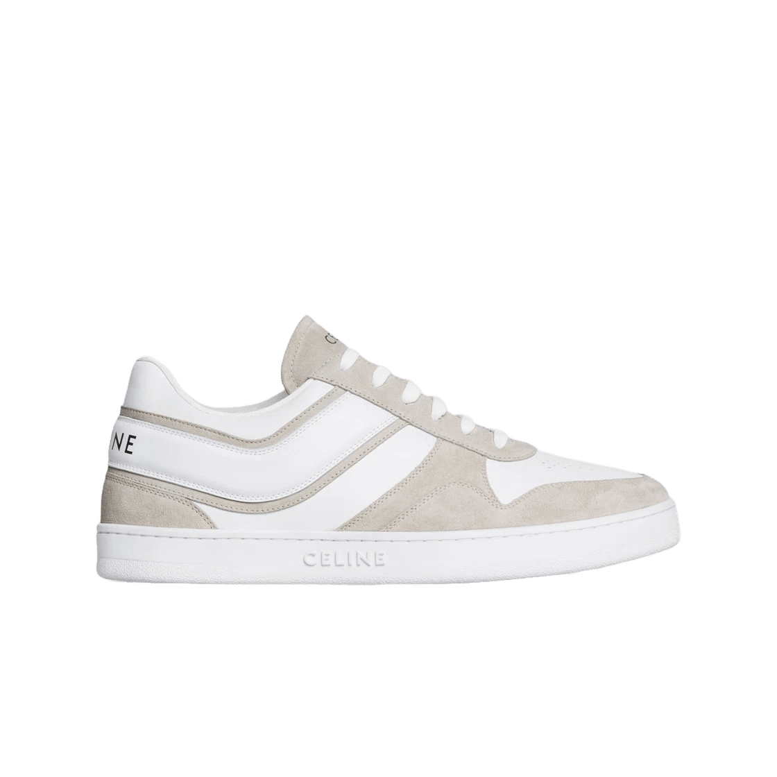 Celine celine trainer low lace-up sneakers in suede calfskin light beige optic white Size US 13 / EU 46 - 1 Preview