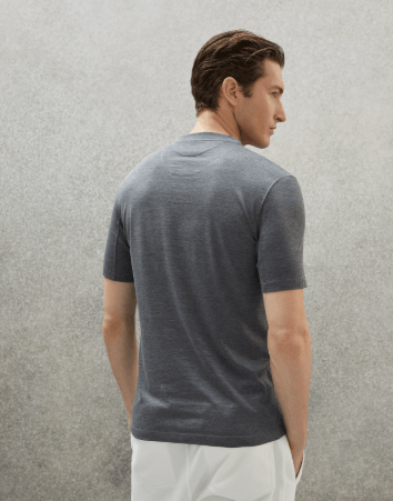 Brunello Cucinelli o1la1rc1a0325 T-Shirt in Grey Size US XL / EU 56 / 4 - 2 Thumbnail
