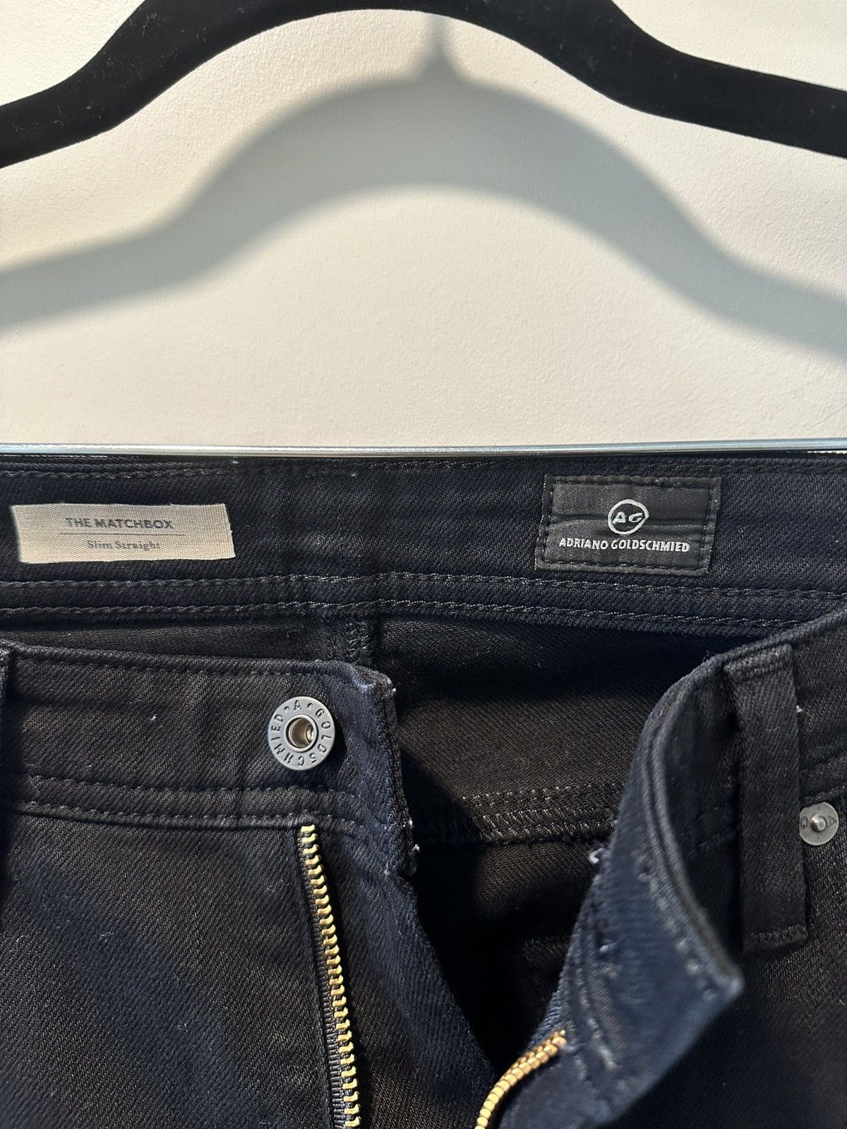 AG Adriano Goldschmied AG, Matchbox, slim straight black jeans! Size US 32 / EU 48 - 2 Thumbnail