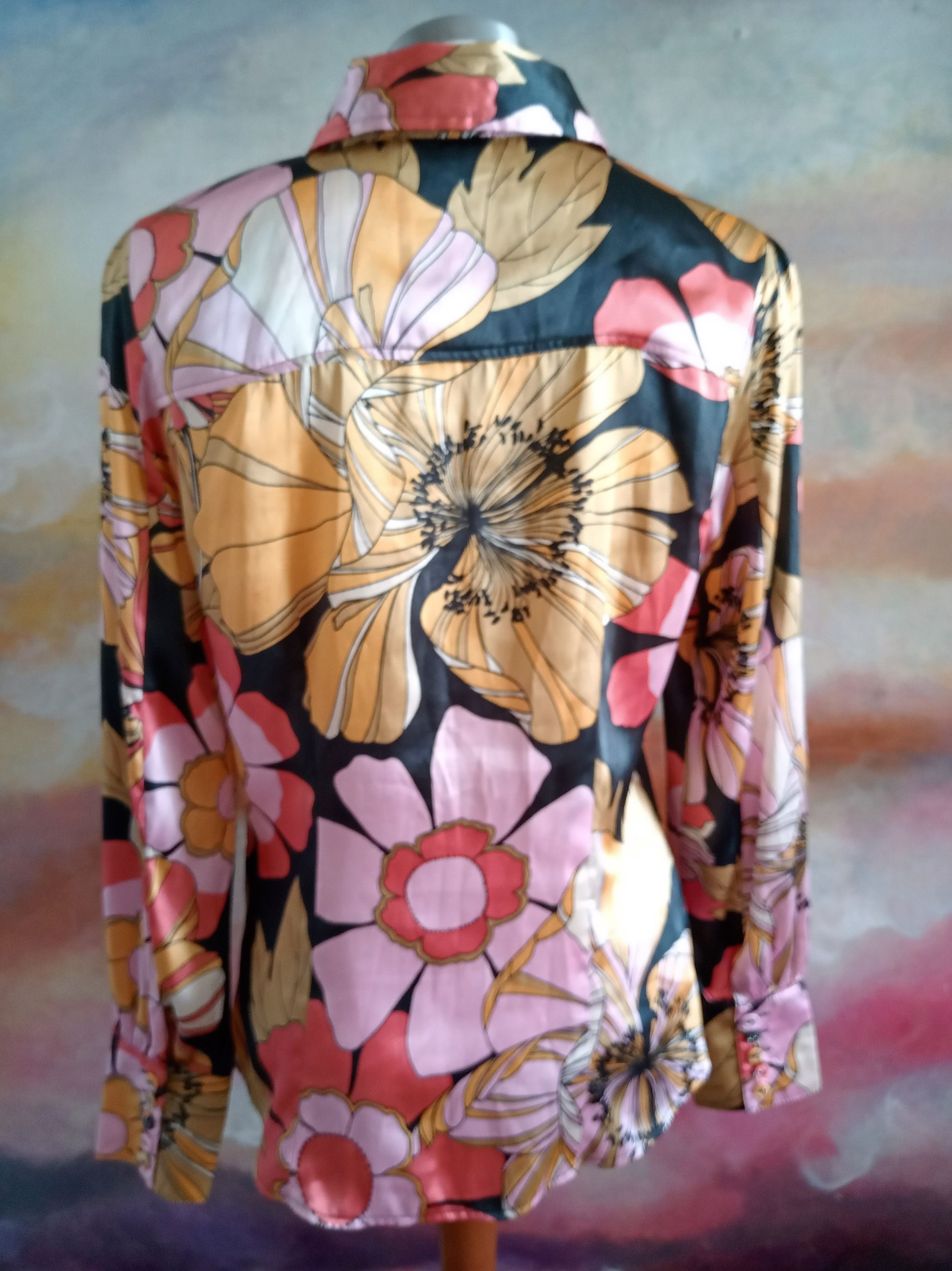 NEXT × Vintage Boho Vintage NEXT satin blouse Size M / US 6-8 / IT 42-44 - 9 Thumbnail