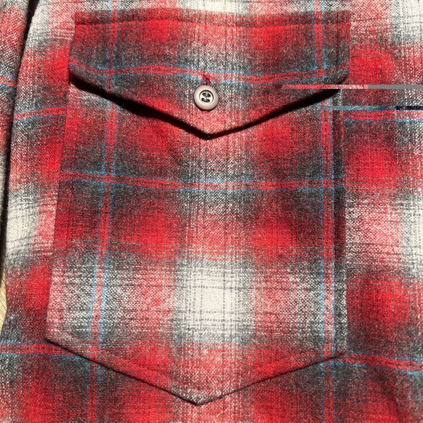 Pendleton Vintage 60s 70s Pendleton Board Shirt Red Shadow Plaid Wool Size US L / EU 52-54 / 3 - 13 Thumbnail