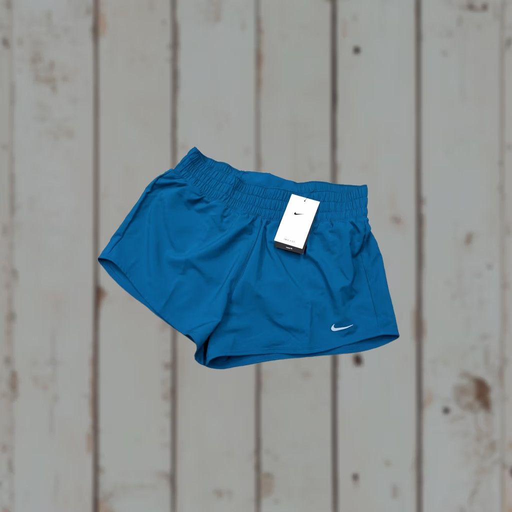 Nike Nike Dri-FIT Shorts Womens Medium Blue Running Training Lined Elastic Waist Size 32" / US 10 / IT 46 - 1 Thumbnail
