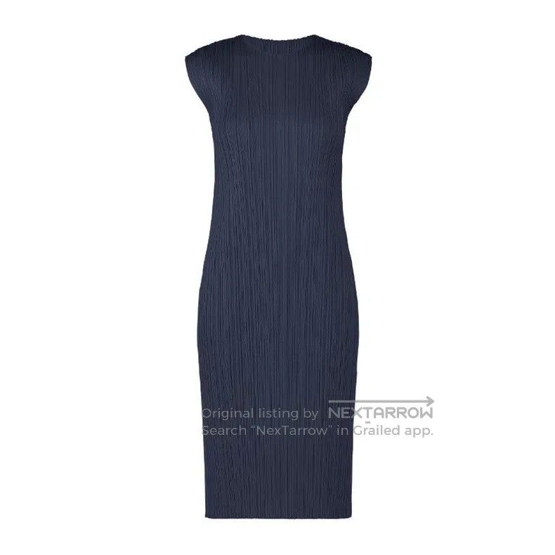 Issey Miyake Issey Miyake Midnight Blue Dress Size M / US 6-8 / IT 42-44 - 2 Thumbnail