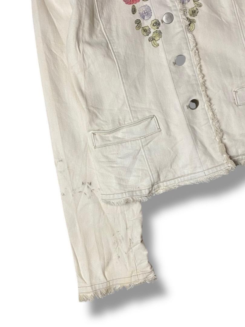 Japanese Brand CREALUXE Embroidered Crop Jacket (145) Size US XXS / EU 40 - 3 Thumbnail