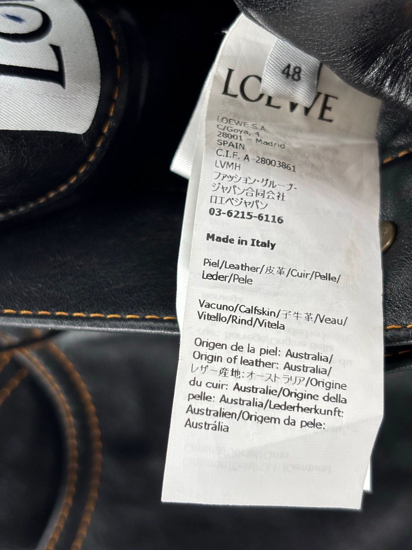 Loewe Loewe Men's Black Leather Pants Spring Summer 2025 Size US 30 / EU 46 - 7 Thumbnail