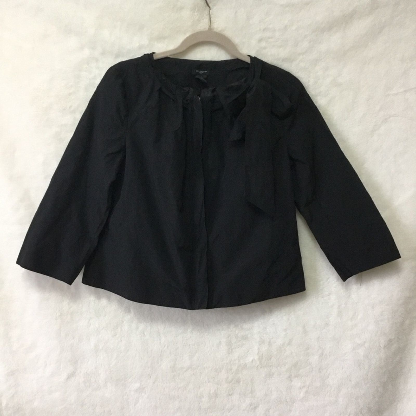 Ann Taylor Ann Taylor Black Cropped Jacket Size M / US 6-8 / IT 42-44 - 2 Thumbnail