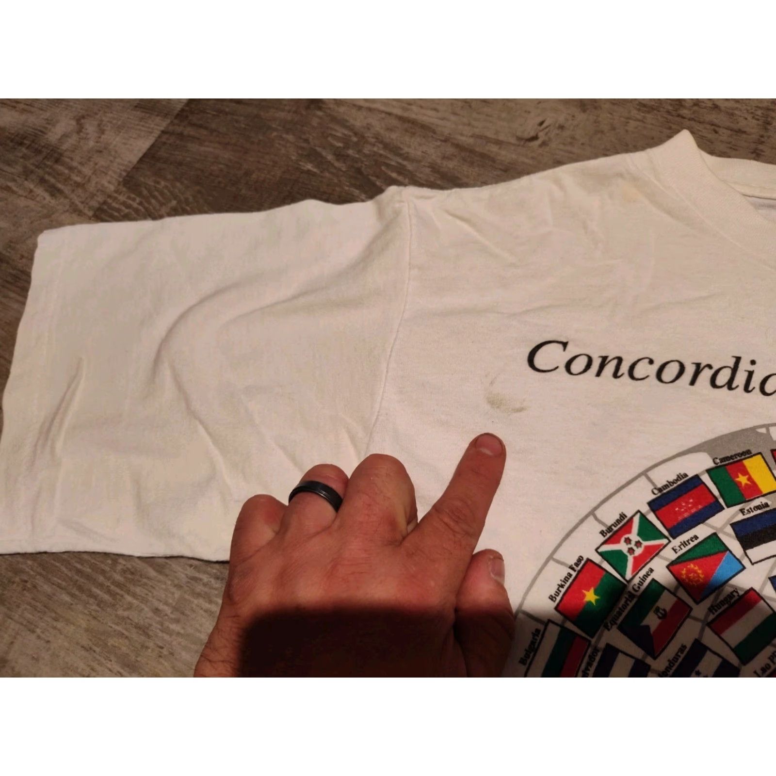 Vintage VINTAGE Le Pays International 90s American Flag Graphic T-Shirt Men Large White Retro States US Size US L / EU 52-54 / 3 - 5 Thumbnail