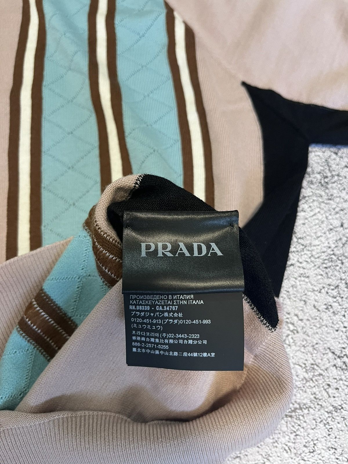 Prada Prada Milano Men’s Polos T- Shirt Rare Striped Knitwear Wool Size US L / EU 52-54 / 3 - 8 Thumbnail