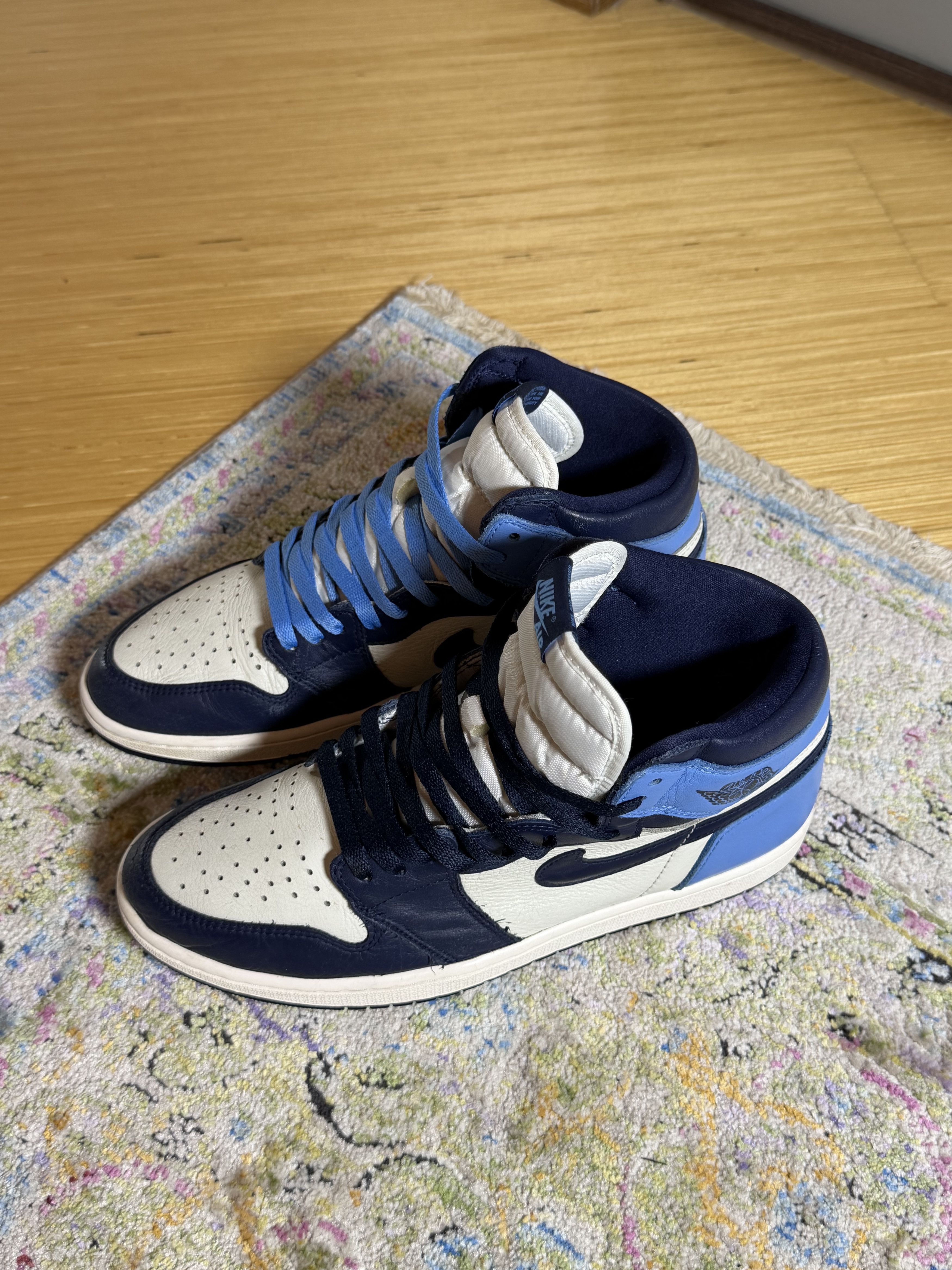 Jordan Brand Nike Air Jordan 1 Retro High OG 'Obsidian' Sneakers Size US 11 / EU 44 - 3 Thumbnail