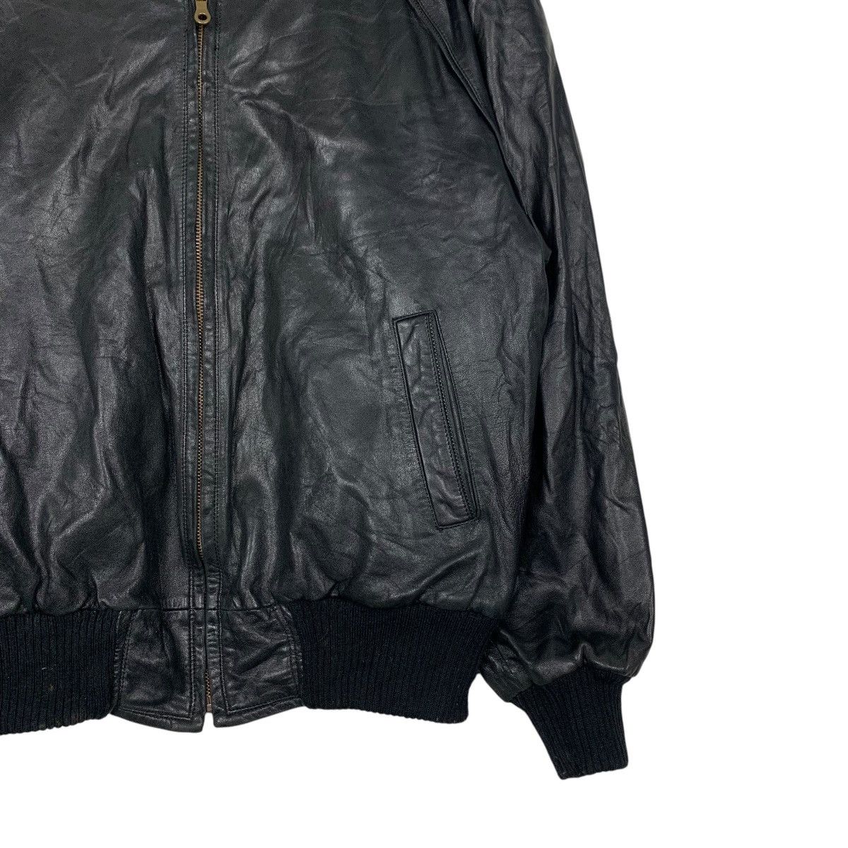 Japanese Brand BELL MAXIM Ships Big Logo Leather Bomber Jacket #2247-C99 Size US M / EU 48-50 / 2 - 6 Thumbnail