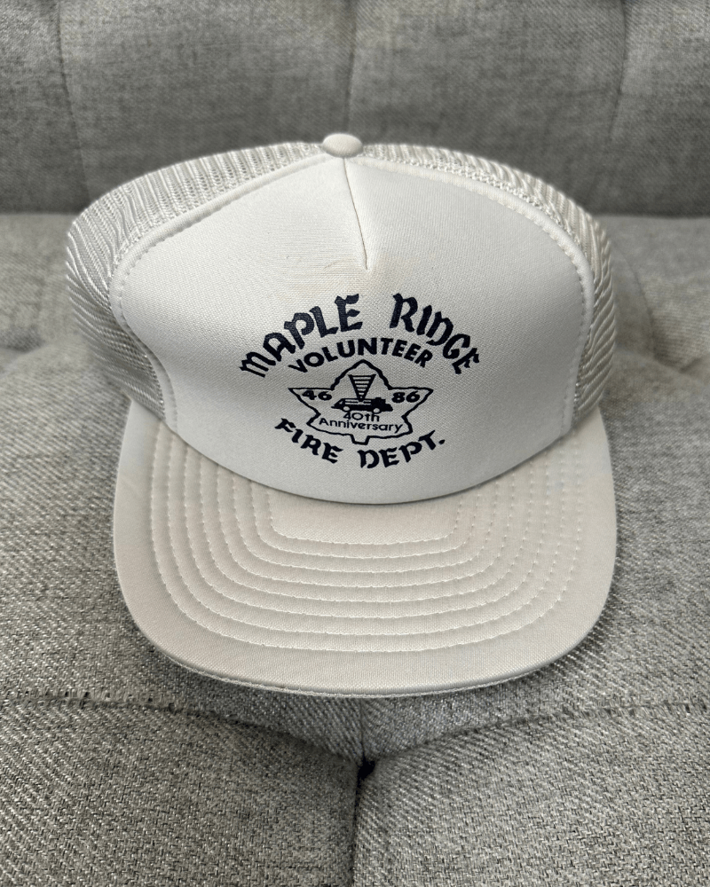 Vintage Vintage Maple Ridge Volunteer Fire Dept. Gray Trucker Hat Size ONE SIZE - 4 Thumbnail