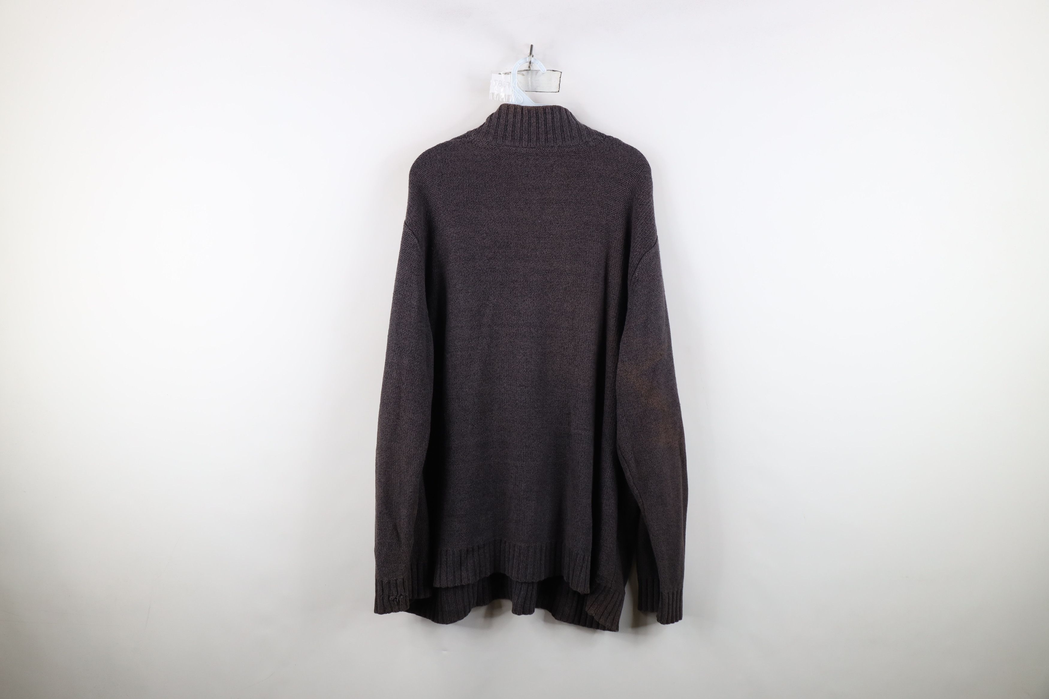Vintage Buckle BKE Chunky Fisherman Cable Knit Henley Sweater Gray Size US XXL / EU 58 / 5 - 13 Thumbnail