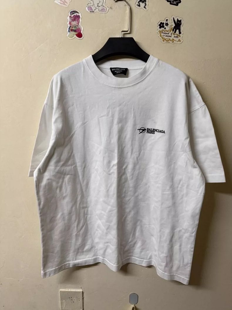 Balenciaga Balenciaga Boomerang embroidered logo short sleeve 2505-Nex Size US M / EU 48-50 / 2 - 1 Thumbnail