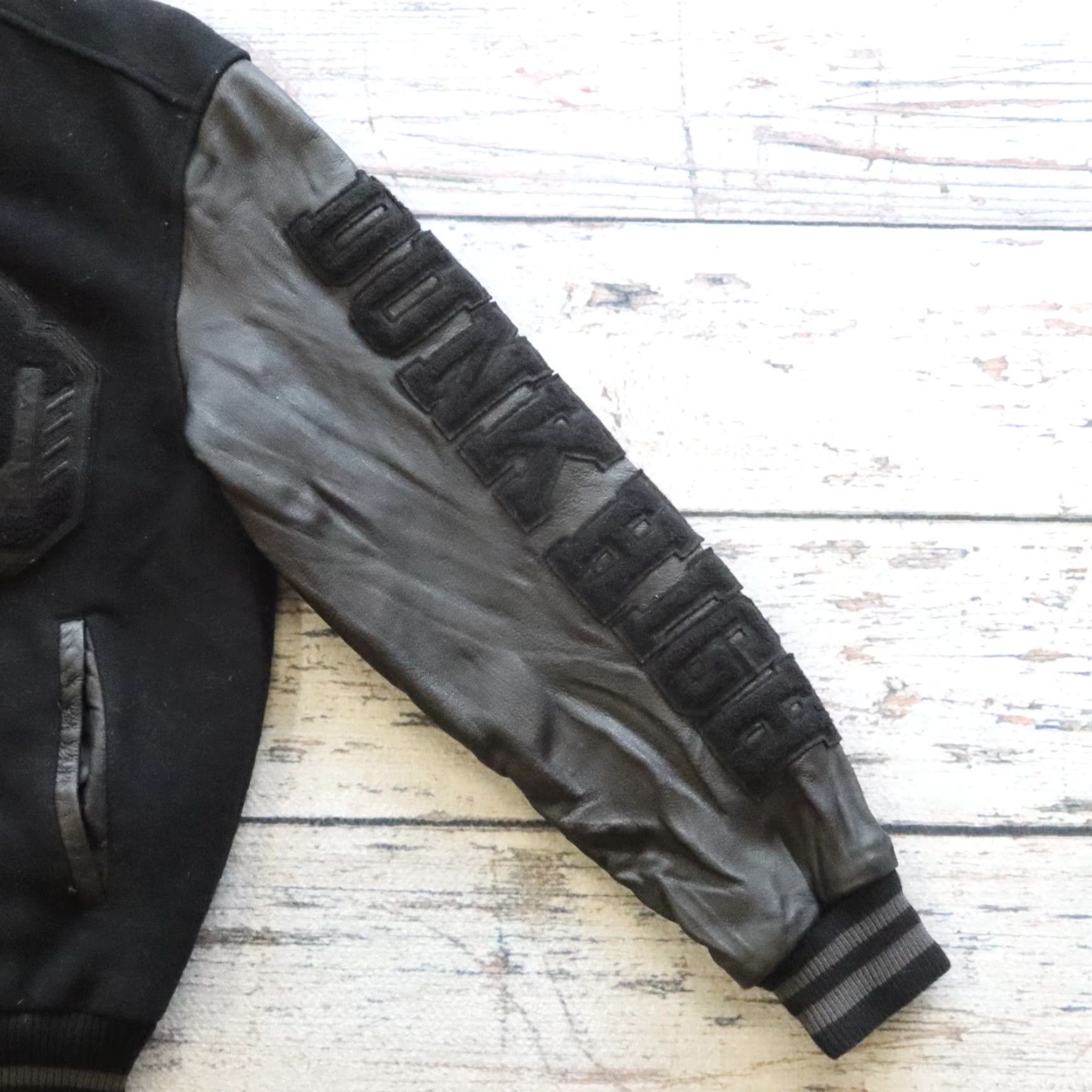 Nike VINTAGE Nike Dunk Destroyer Varsity Jacket Men M Black Size US M / EU 48-50 / 2 - 6 Thumbnail