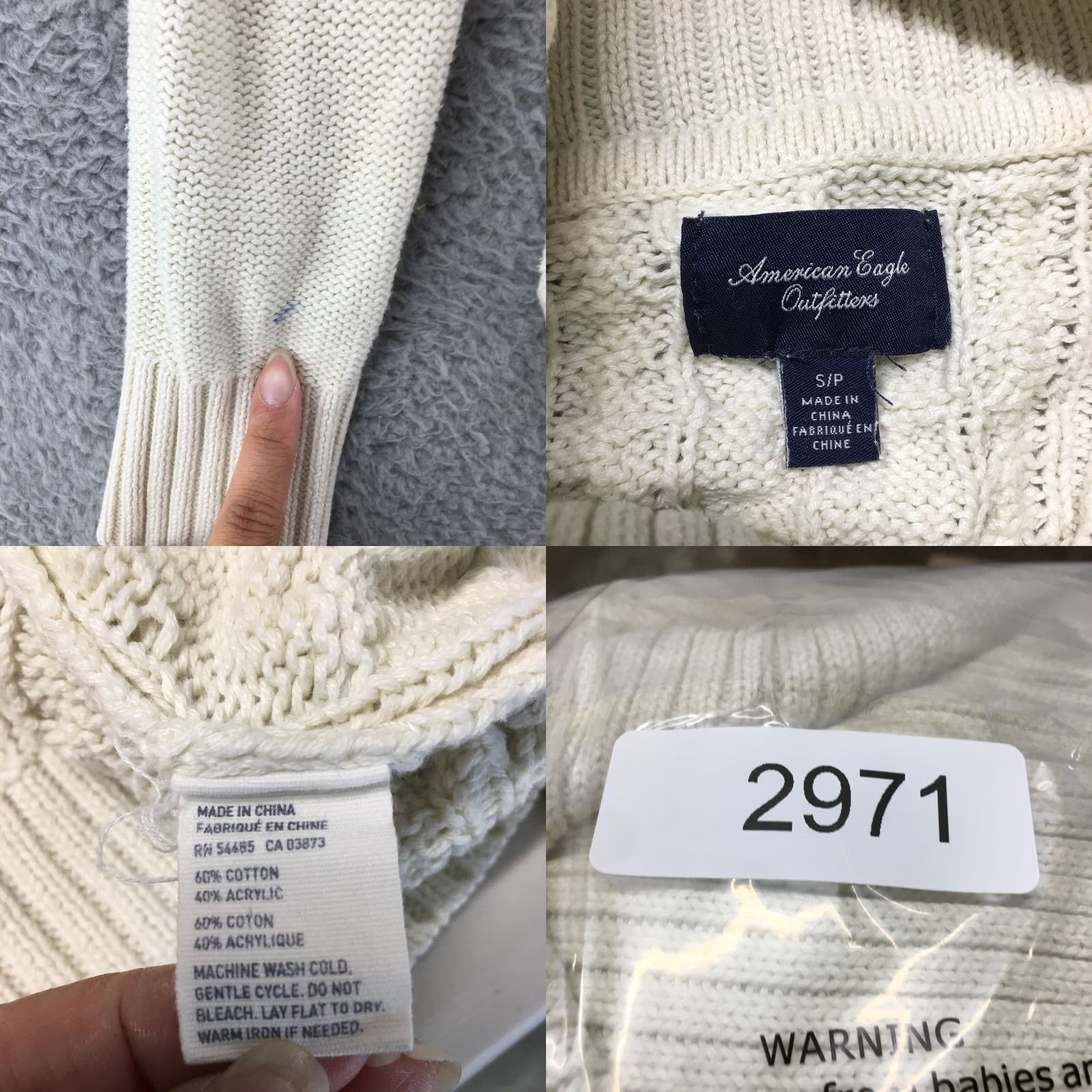 American Eagle Outfitters American Eagle Outfitters Sweater Womens Small Beige Cable Knit Cowl Neck Casual Fall Winter Knit Pullover Womens XS- Regular? Size S / US 4 / IT 40 - 8 Thumbnail