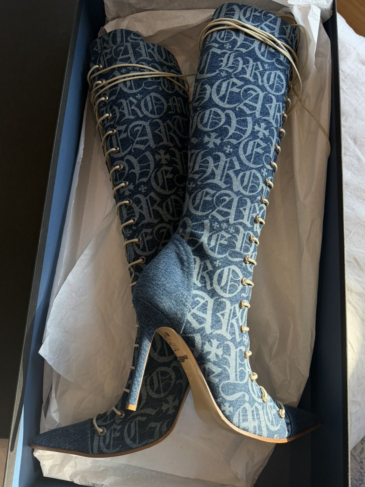 Chrome Hearts Chrome hearts denim boots Size US 9 / IT 39 - 5 Thumbnail