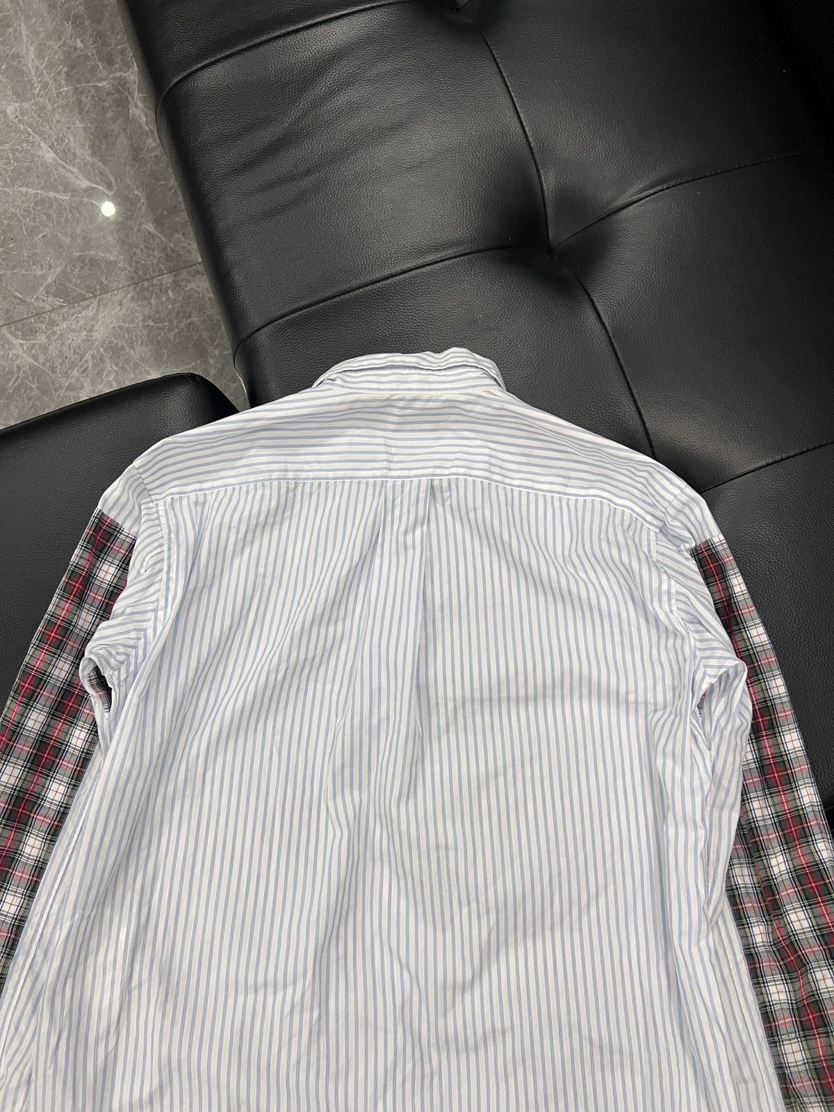 Comme des Garcons Homme Deux Comme des Garçons Homme Deux Patchwork Check Sleeve Shirt Size US S / EU 44-46 / 1 - 7 Thumbnail
