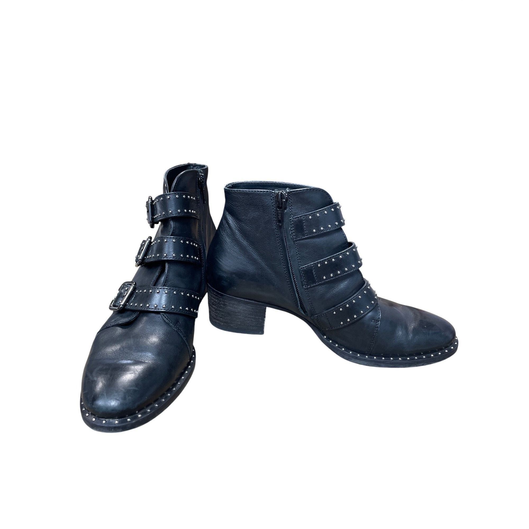 Other Paul Green Womans Black leather studed moto ankle boots sz 5 Size US 5.5 / IT 35.5 - 1 Thumbnail