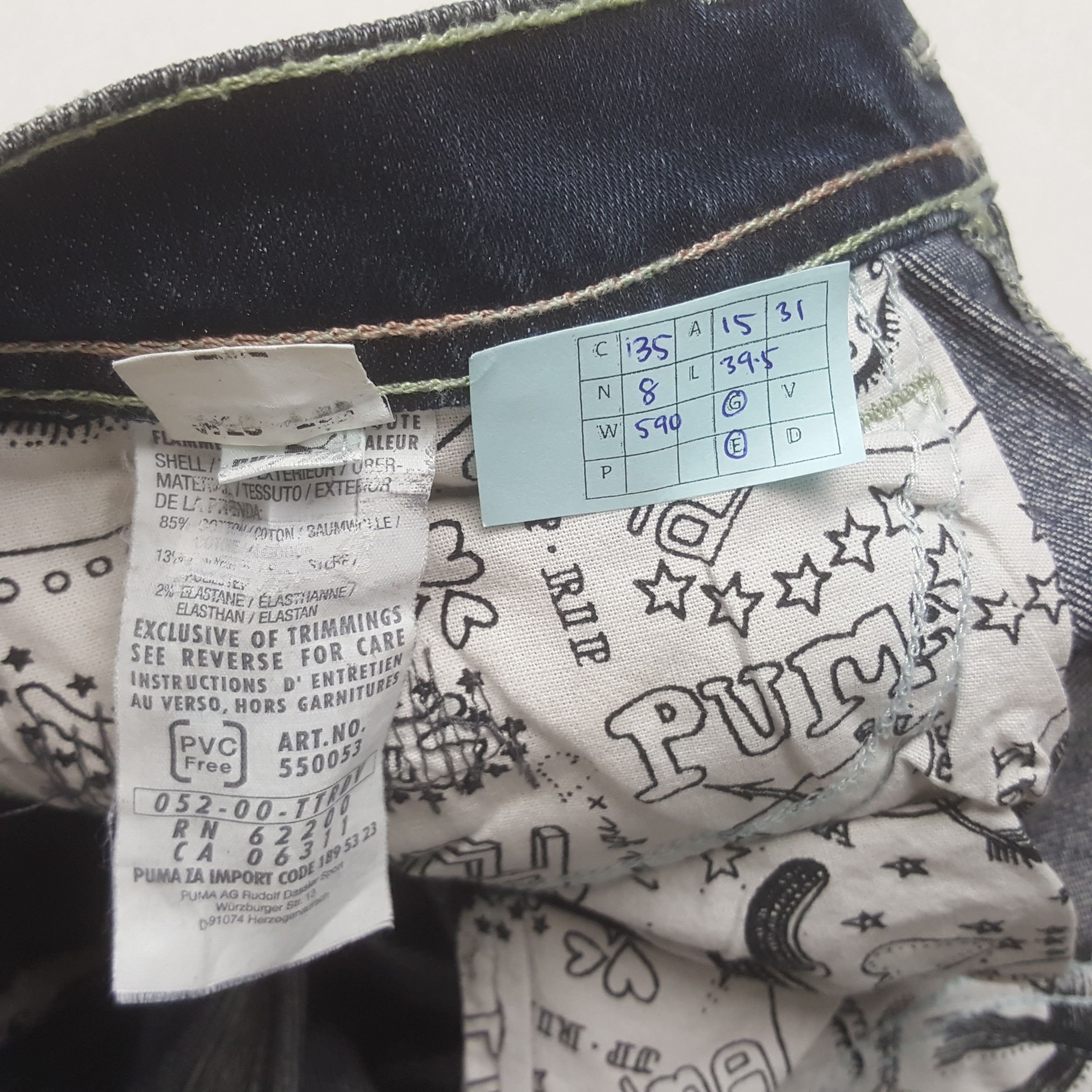 Evisu × Puma × Vintage Vintage Evisu x PUMA Custom Grey Daicock Jeans Size 30" / US 8 / IT 44 - 8 Thumbnail