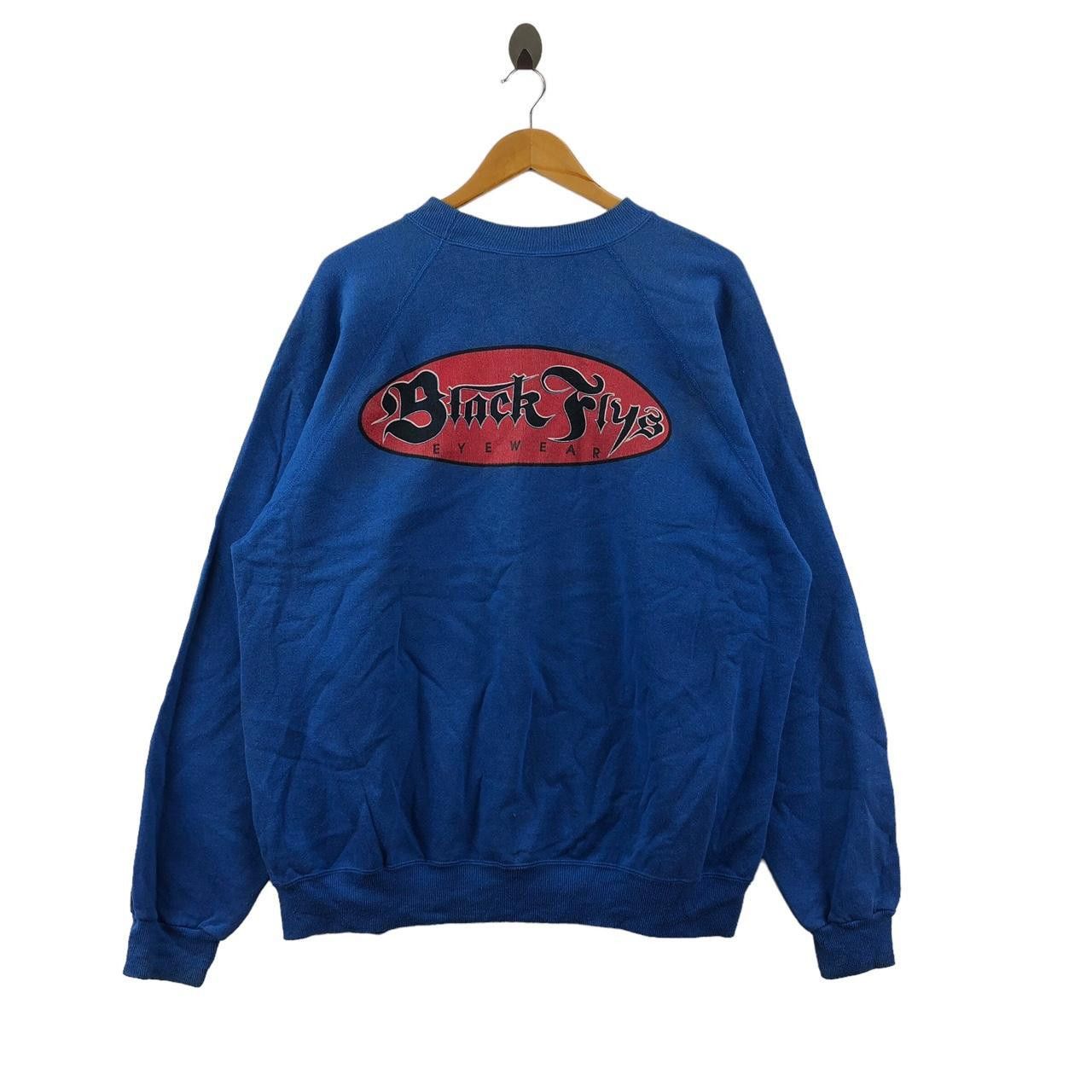 Vintage Vintage 90’ BLACK FLYS EYEWEAR SKATEBOARD Sweatshirt Sweater Size US XXL / EU 58 / 5 - 1 Thumbnail