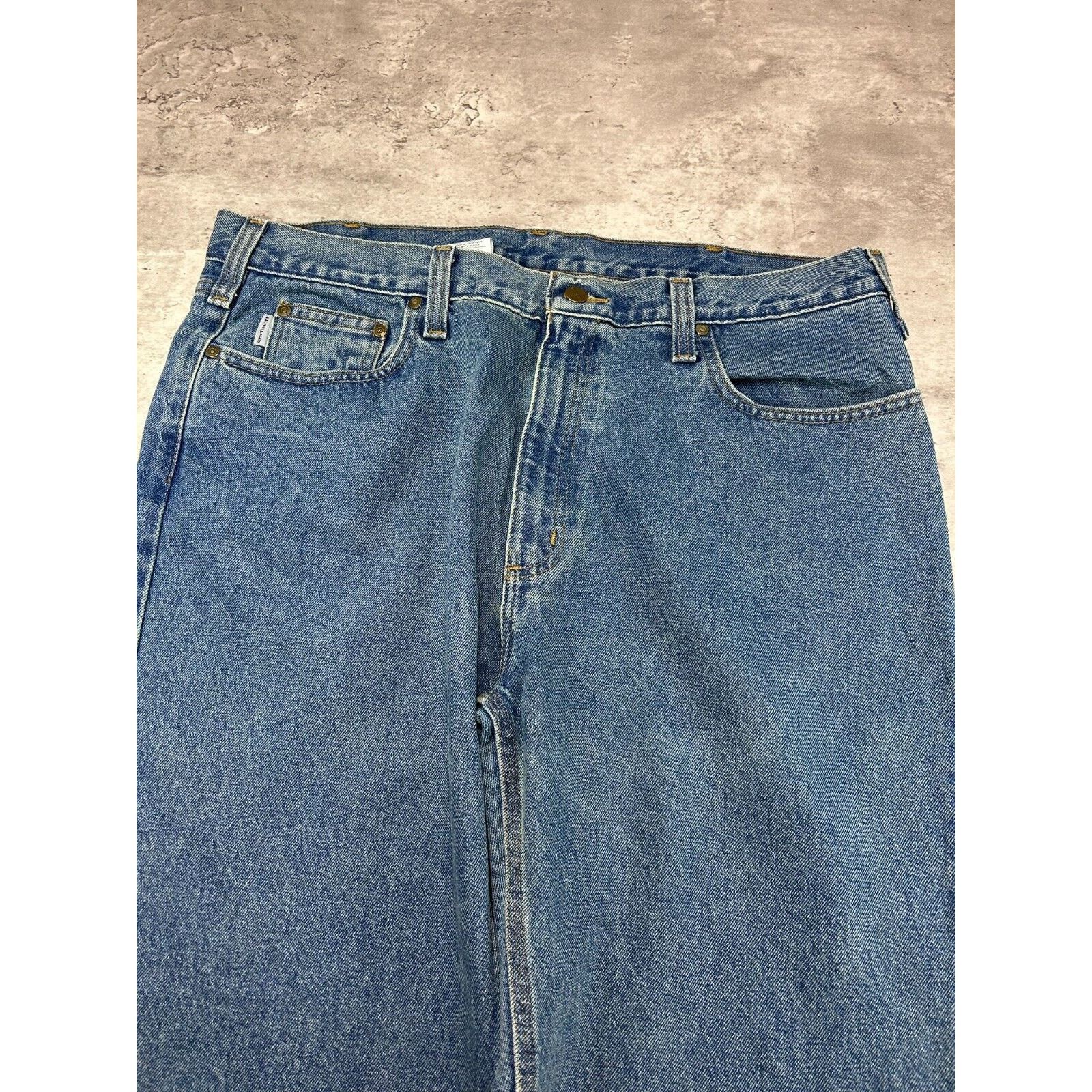 Carhartt Carhartt Relaxed Fit Medium Wash Denim Pants Size 40 Size US 40 / EU 56 - 4 Thumbnail