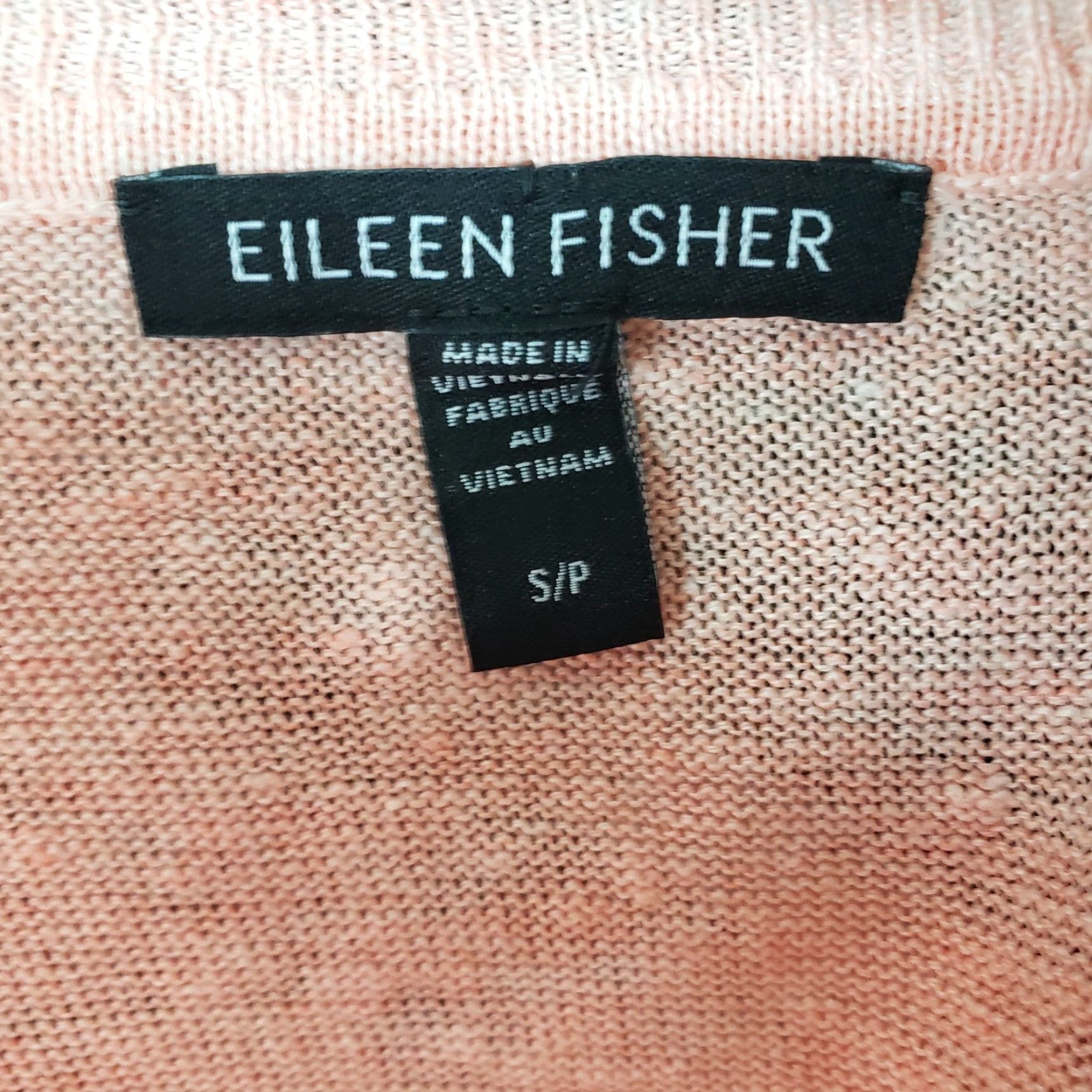 Eileen Fisher Eileen Fisher Pullover Top Shirt Womens Small V-Neck Linen Peach Orange Knit Blouse 90s? Size S / US 4 / IT 40 - 6 Thumbnail