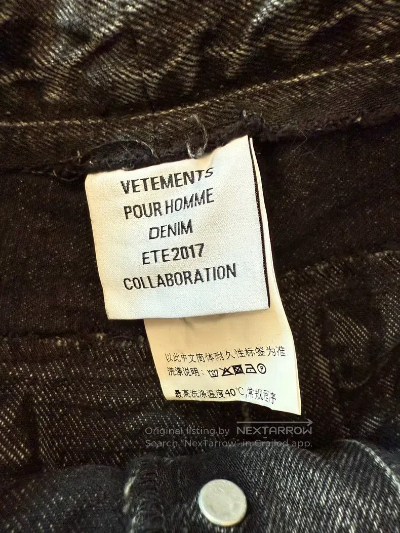 Vetements Vetements SizeM Levis Patched Denim Jeans Washed Grey Size US 33 - 5 Thumbnail