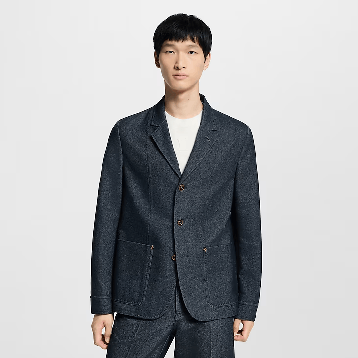 Louis Vuitton Cashmere-Blend Denim Jacket Size US L / EU 52-54 / 3 - 4 Thumbnail