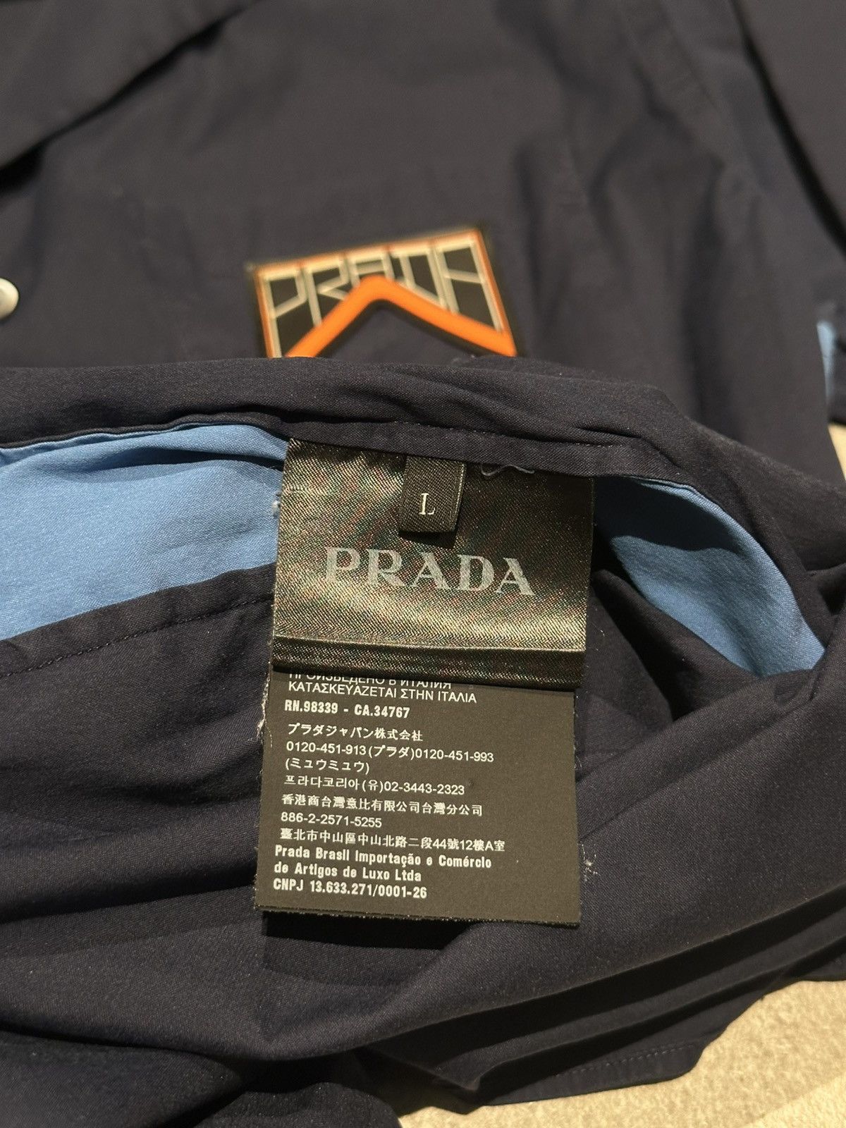 Prada Prada Chest Logo Shortsleeve Bowling Shirt Size US L / EU 52-54 / 3 - 5 Thumbnail