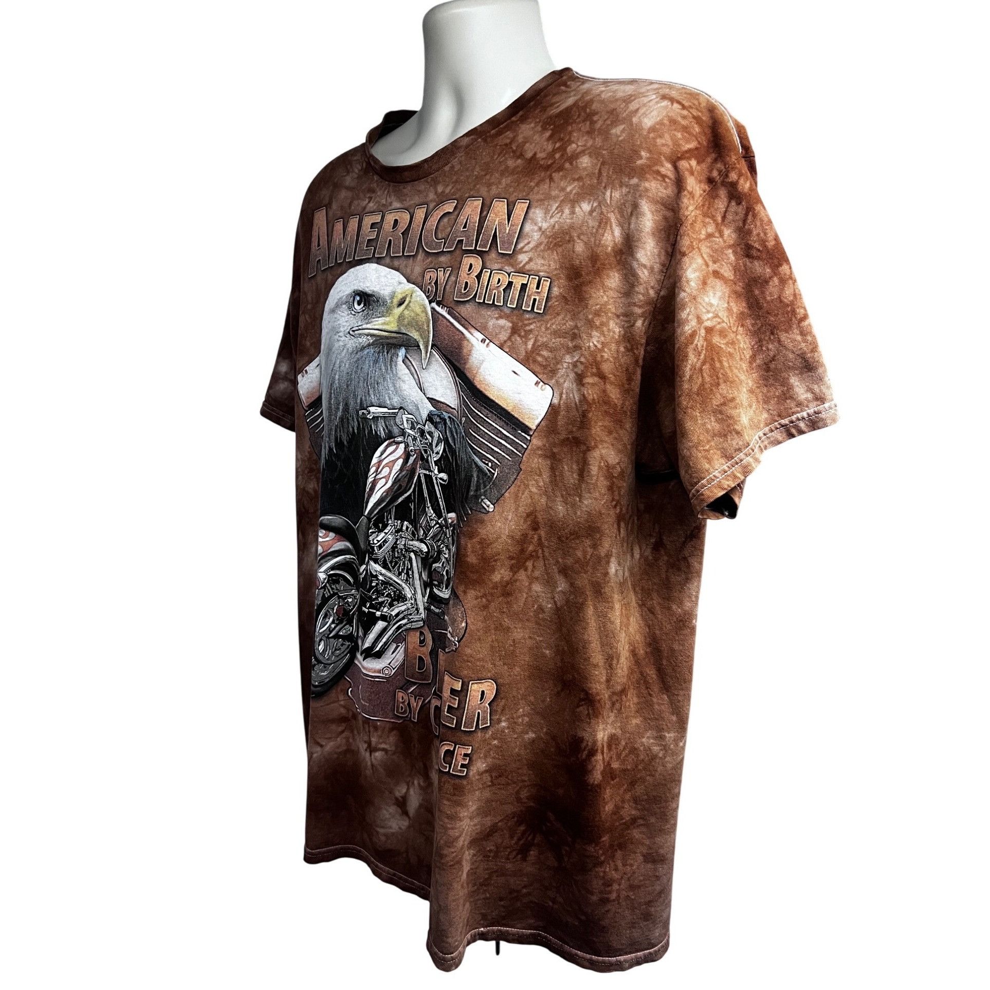 The Mountain The Mountain 3D Mens Eagle Brown Tie Dye Graphic T-Shirt XL Size US XL / EU 56 / 4 - 3 Thumbnail