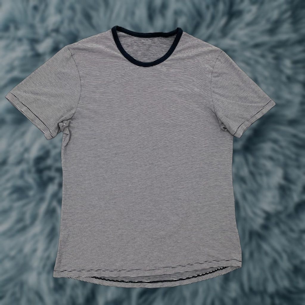 Lululemon Lululemon Shirt Adult Medium Short Sleeve Tee Blue Stripe Athletic Gym Mens M Size US M / EU 48-50 / 2 - 1 Thumbnail