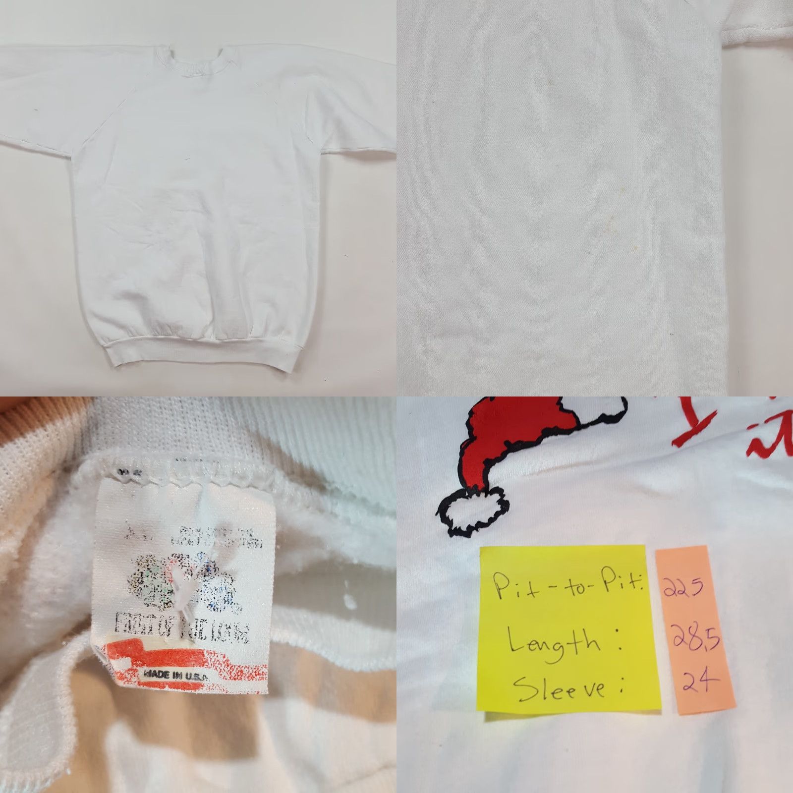 Fruit Of The Loom VINTAGE Dear Santa Christmas Nike? Sorry, original title doesn't include Nike. Size US XL / EU 56 / 4 - 8 Thumbnail