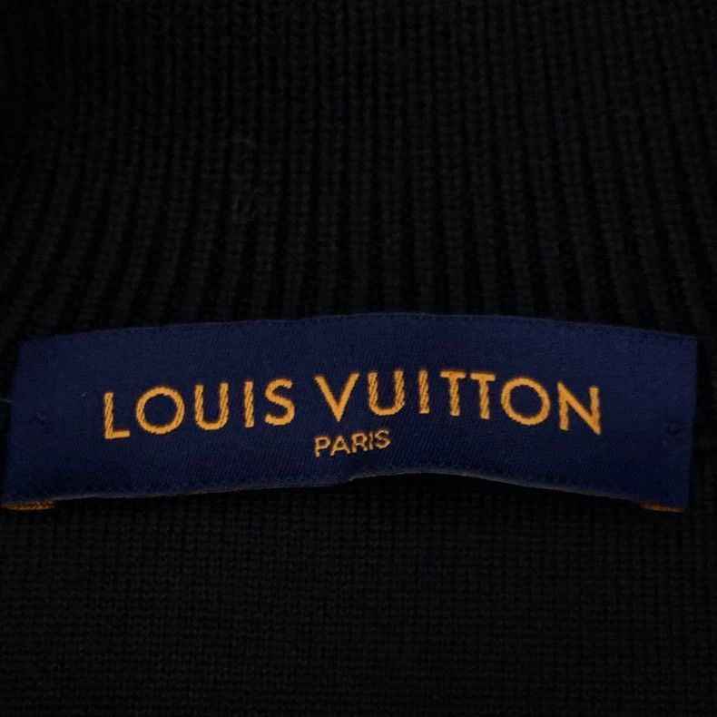 Louis Vuitton Louis Vuitton Black checked logo wool zip knit jacket Size US M / EU 48-50 / 2 - 6 Thumbnail