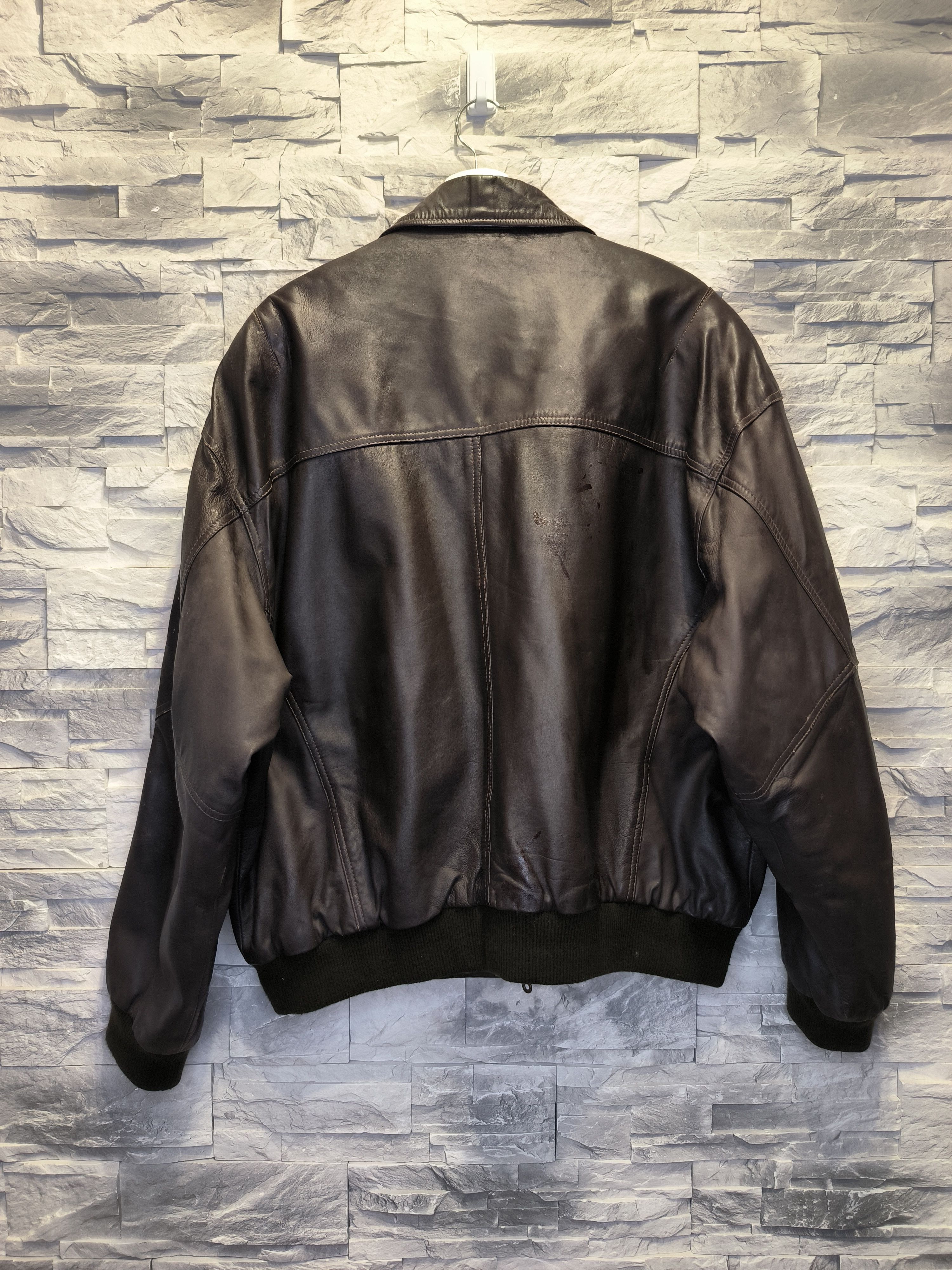 Other × Vintage Vintage Leather Brown Jacket Size US XL / EU 56 / 4 - 4 Thumbnail