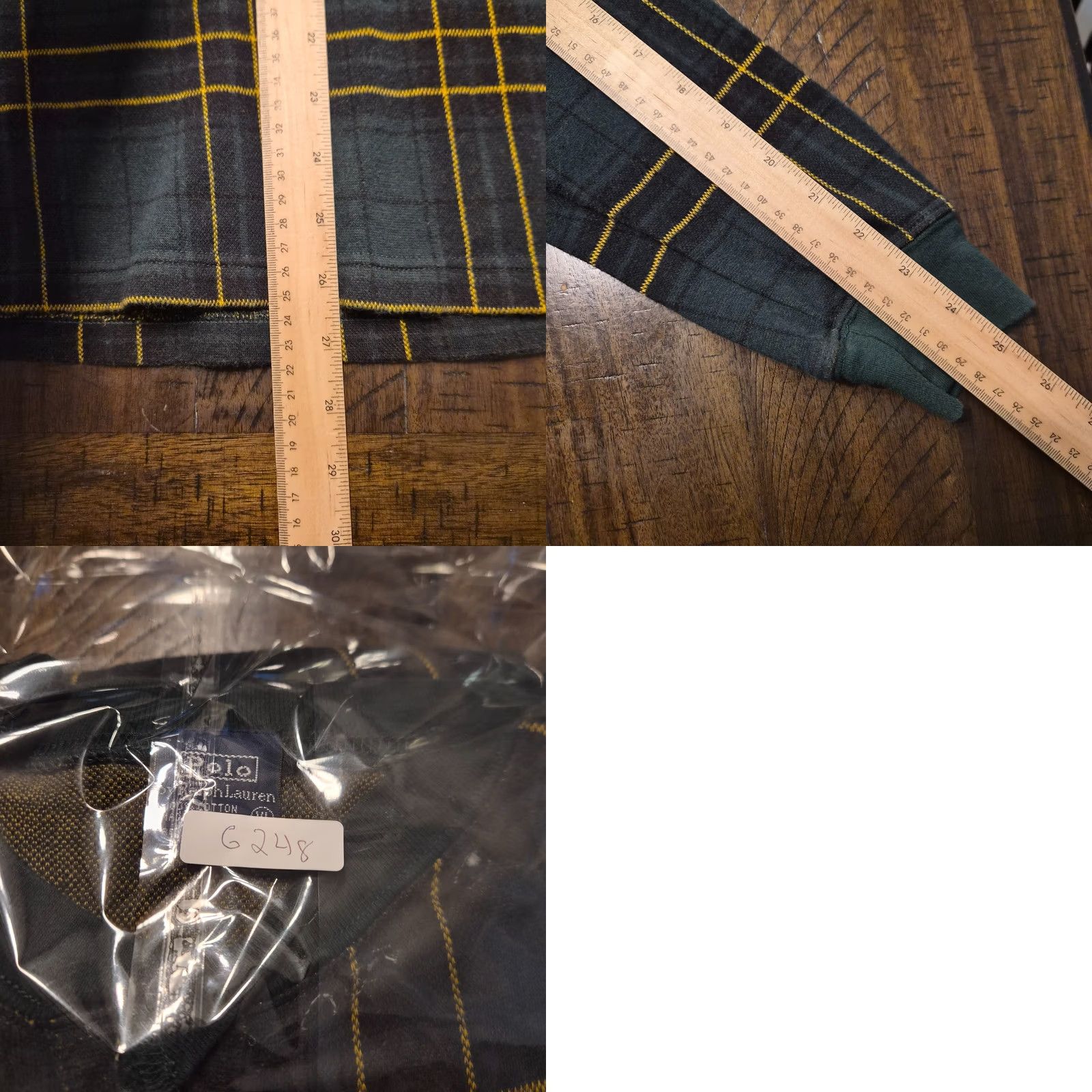 Polo Ralph Lauren VINTAGE Polo Ralph Lauren Mens Henley Tartan Plaid Size XL Long Sleeve 1990s Size US XL / EU 56 / 4 - 8 Thumbnail