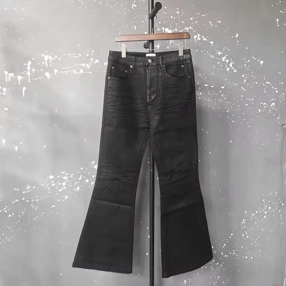 Jean Black baggy wide-leg casual pants Size US 30 / EU 46 - 4 Thumbnail