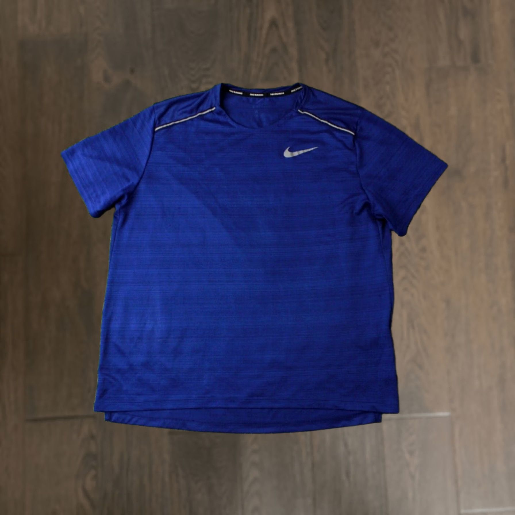 Nike Nike Running T-Shirt Mens L Blue 2021 Dri-FIT Training Shirt Jersey Short Sleeve Crew Neck 100% Polyester Size US L / EU 52-54 / 3 - 1 Thumbnail