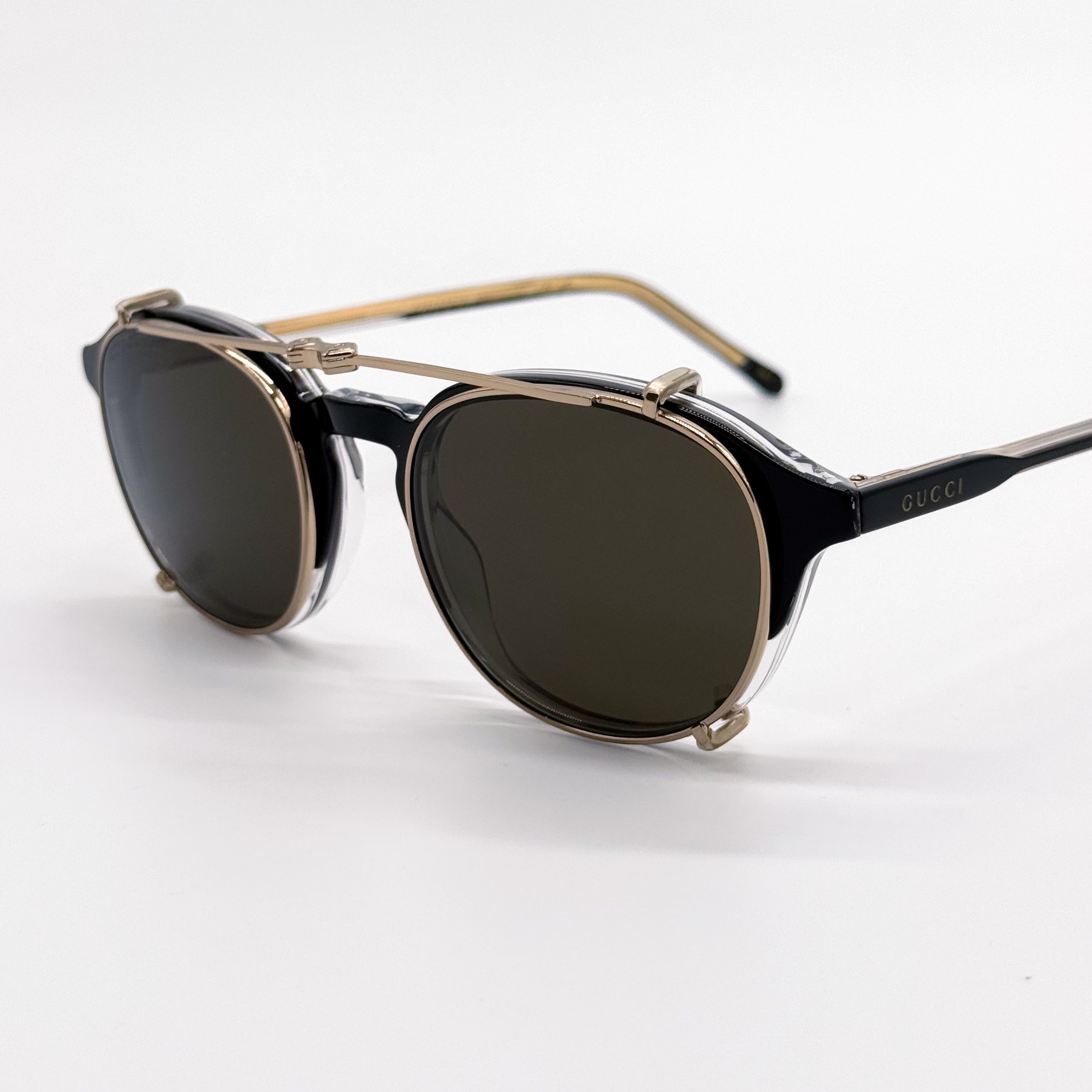 Gucci NEW GUCCI SUNGLASSES MEN ROUND BLACK GUCCI GG1212S 002 Size ONE SIZE - 8 Thumbnail