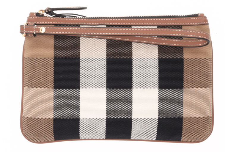 Burberry o1w1db10226 Size: OS / House Check Peyton Wristlet Pouch Size ONE SIZE - 1 Thumbnail